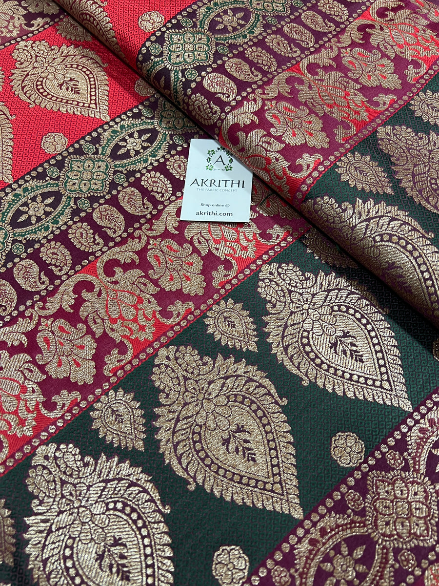 Handloom Banarasi brocade fabric