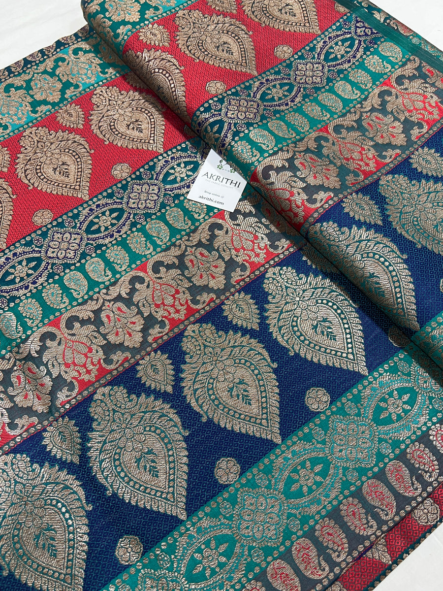 Handloom Banarasi brocade fabric