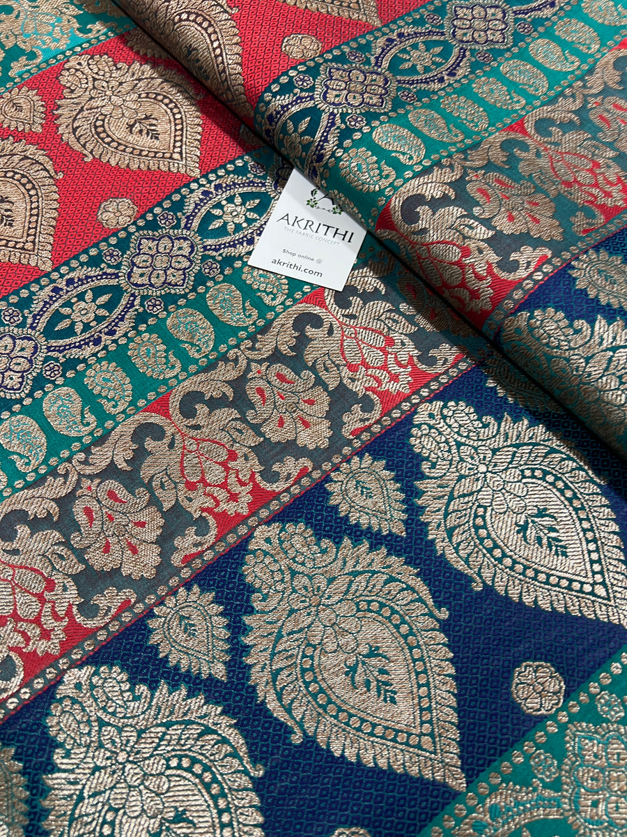 Handloom Banarasi brocade fabric