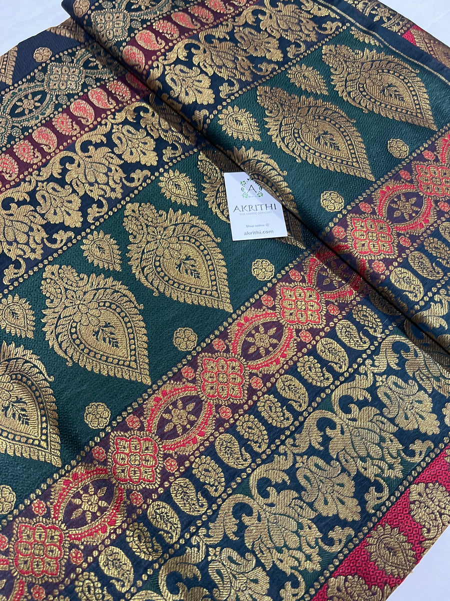 Handloom Banarasi brocade fabric