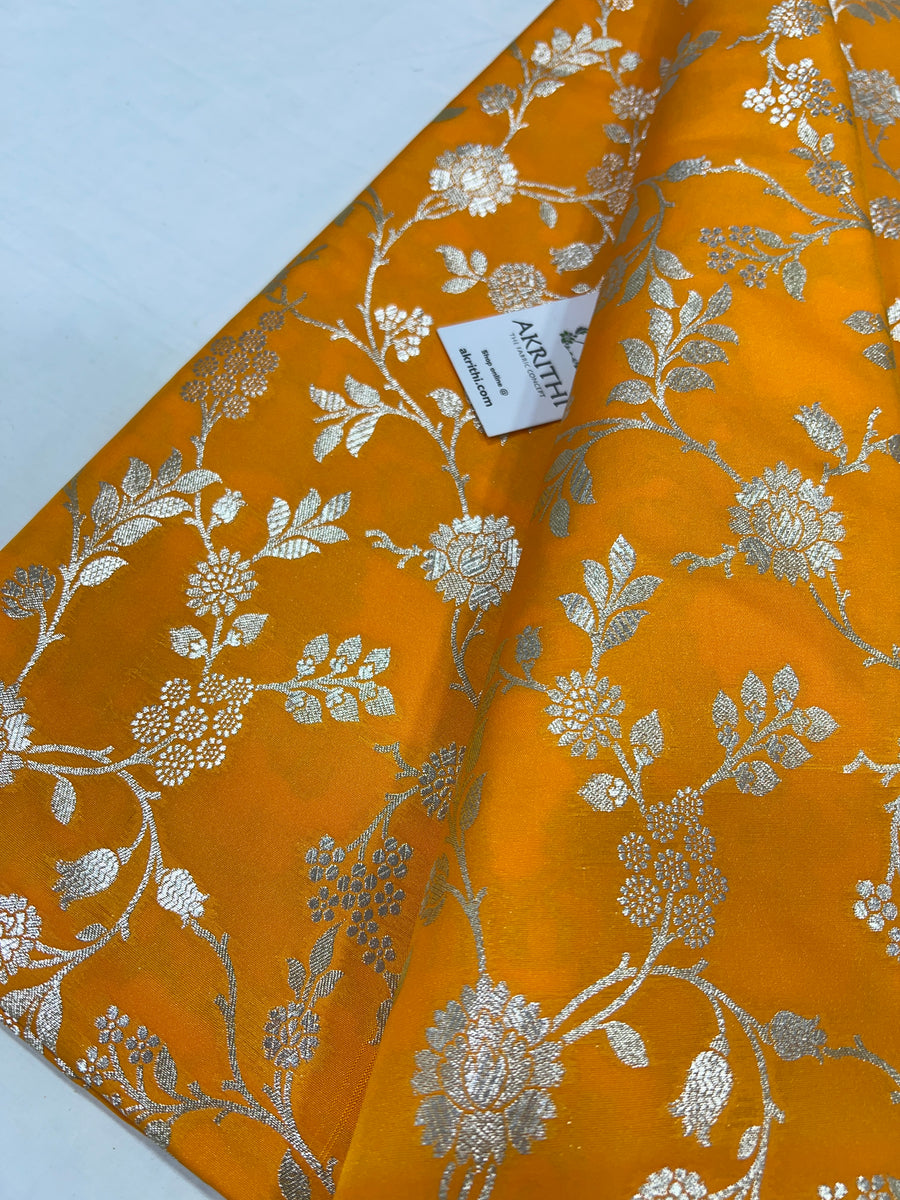 Handloom Banarasi brocade fabric