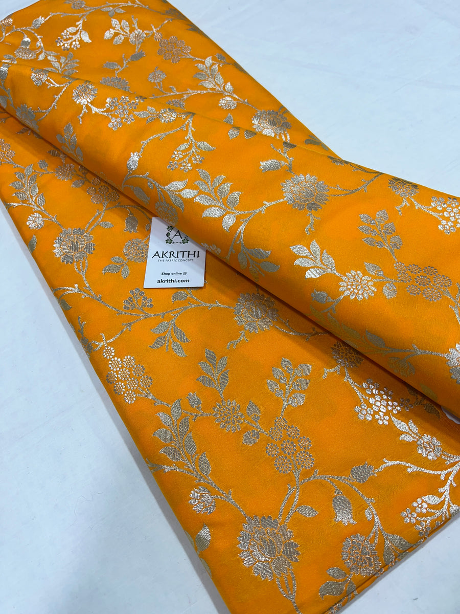 Handloom Banarasi brocade fabric