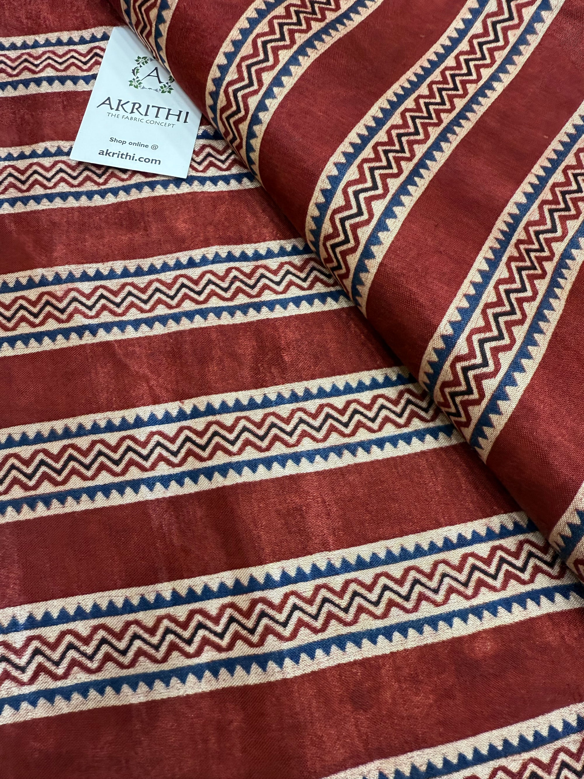 Ajrakh pure mashru silk fabric