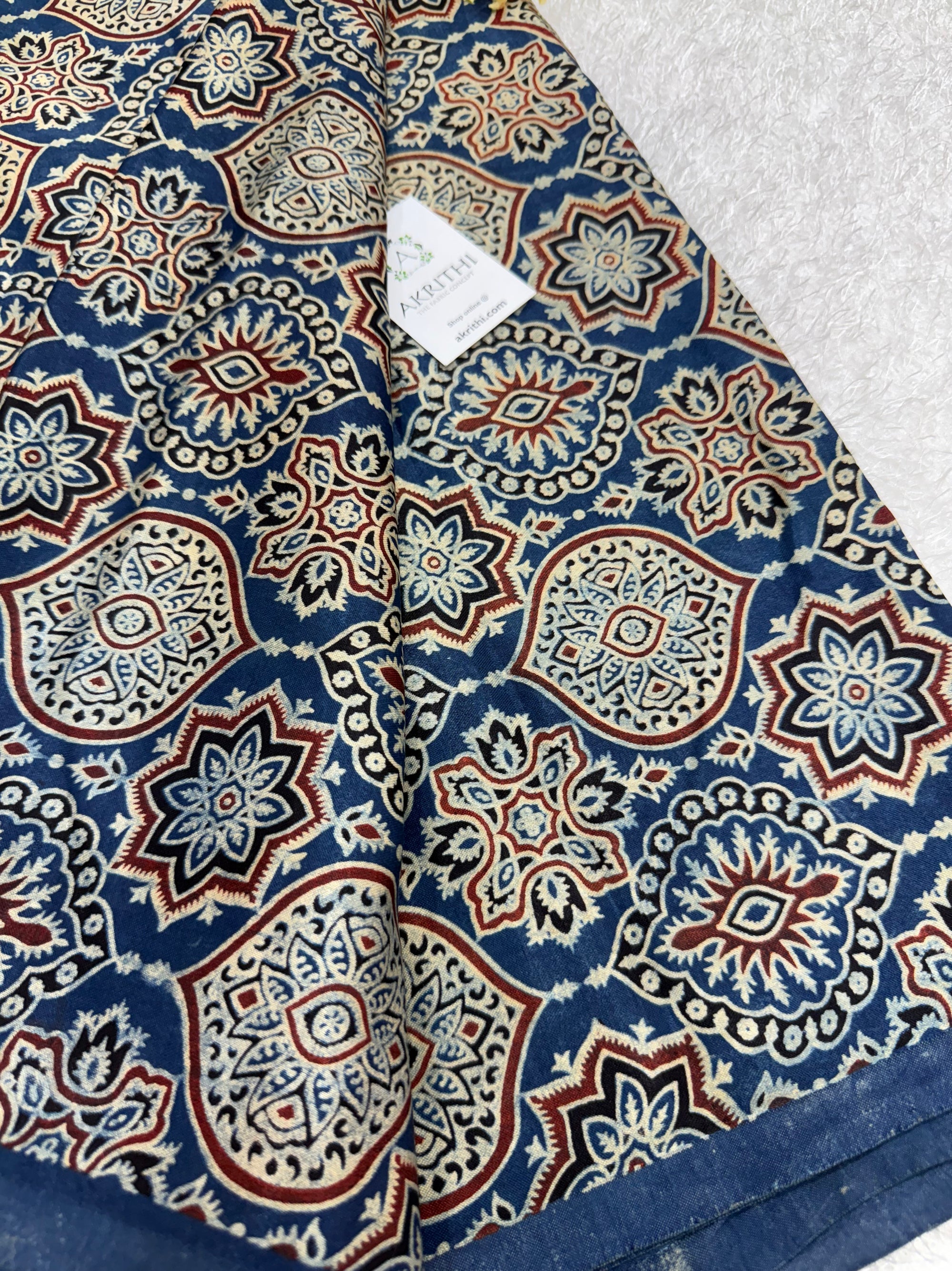 Ajrakh pure mashru silk fabric