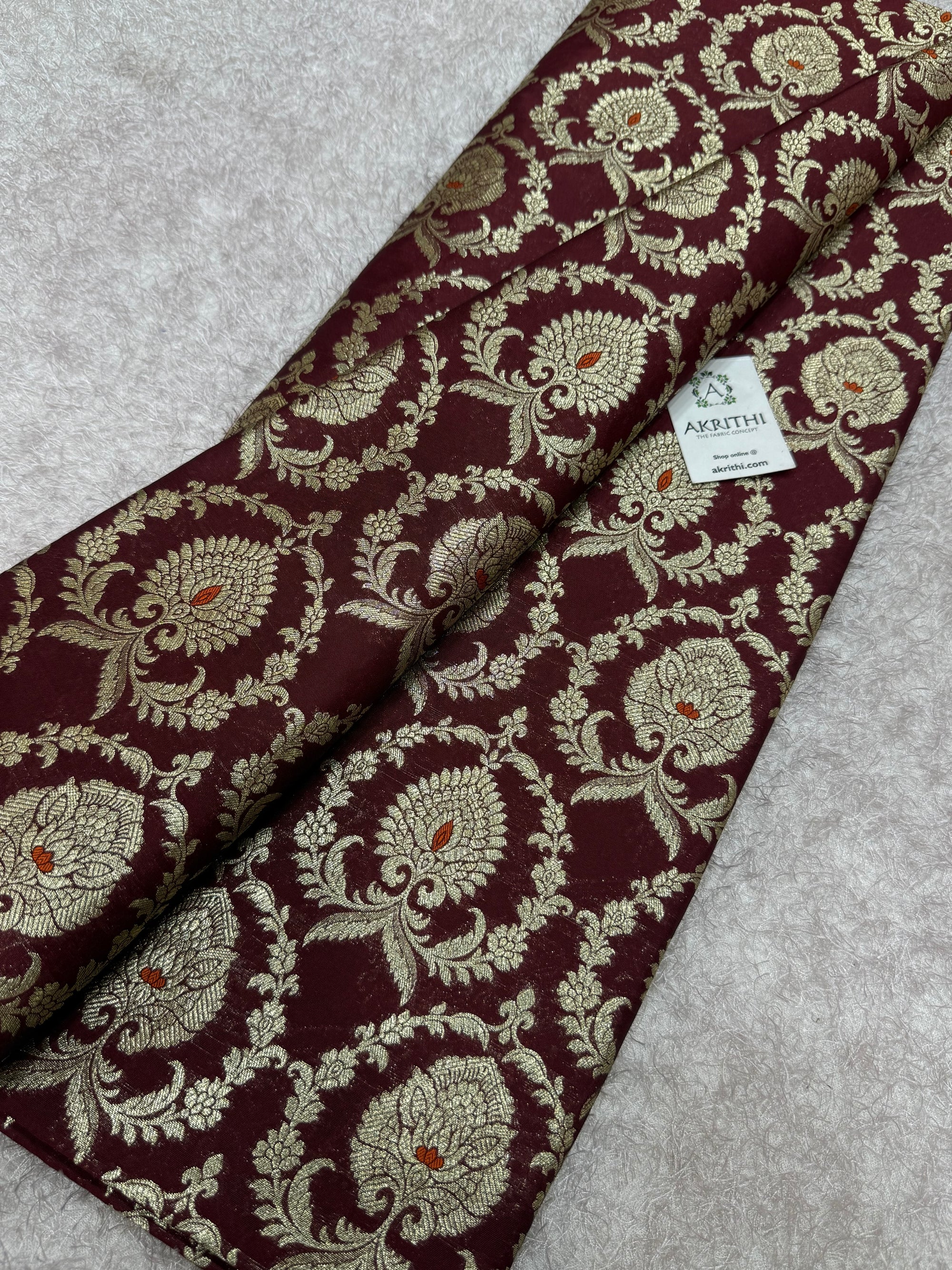 Pure Banarasi brocade fabric