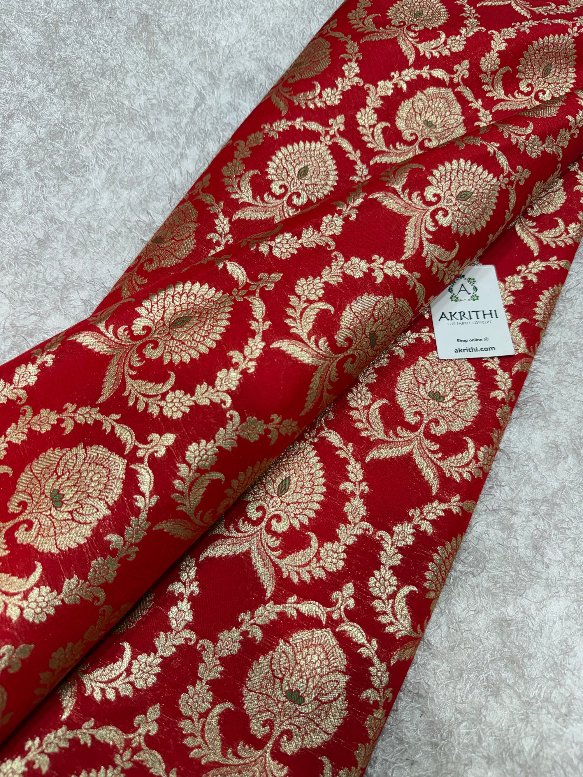 Pure Banarasi brocade fabric