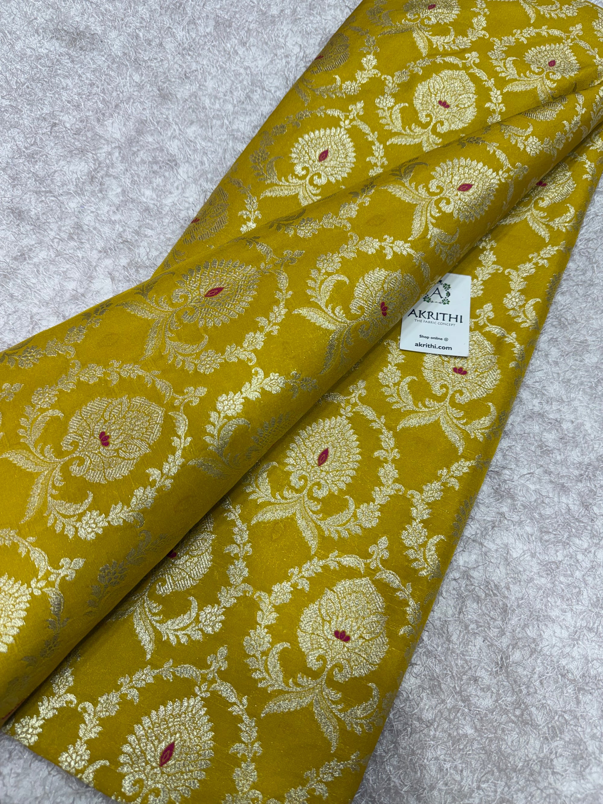 Pure Banarasi brocade fabric