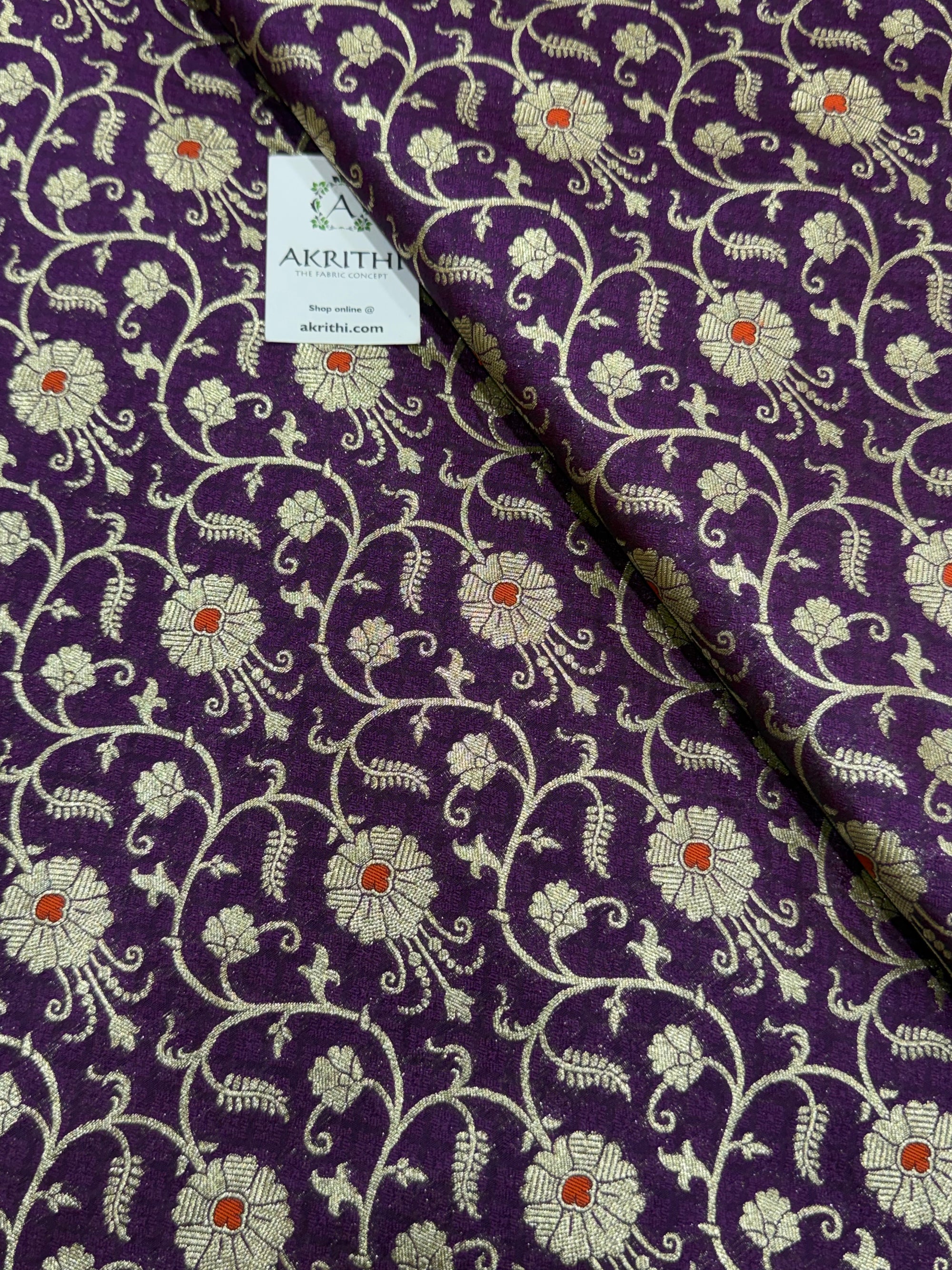 Pure Banarasi brocade fabric