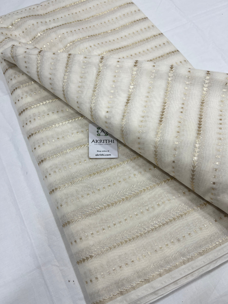 Dyeable banarasi Handloom chanderi lurex fabric