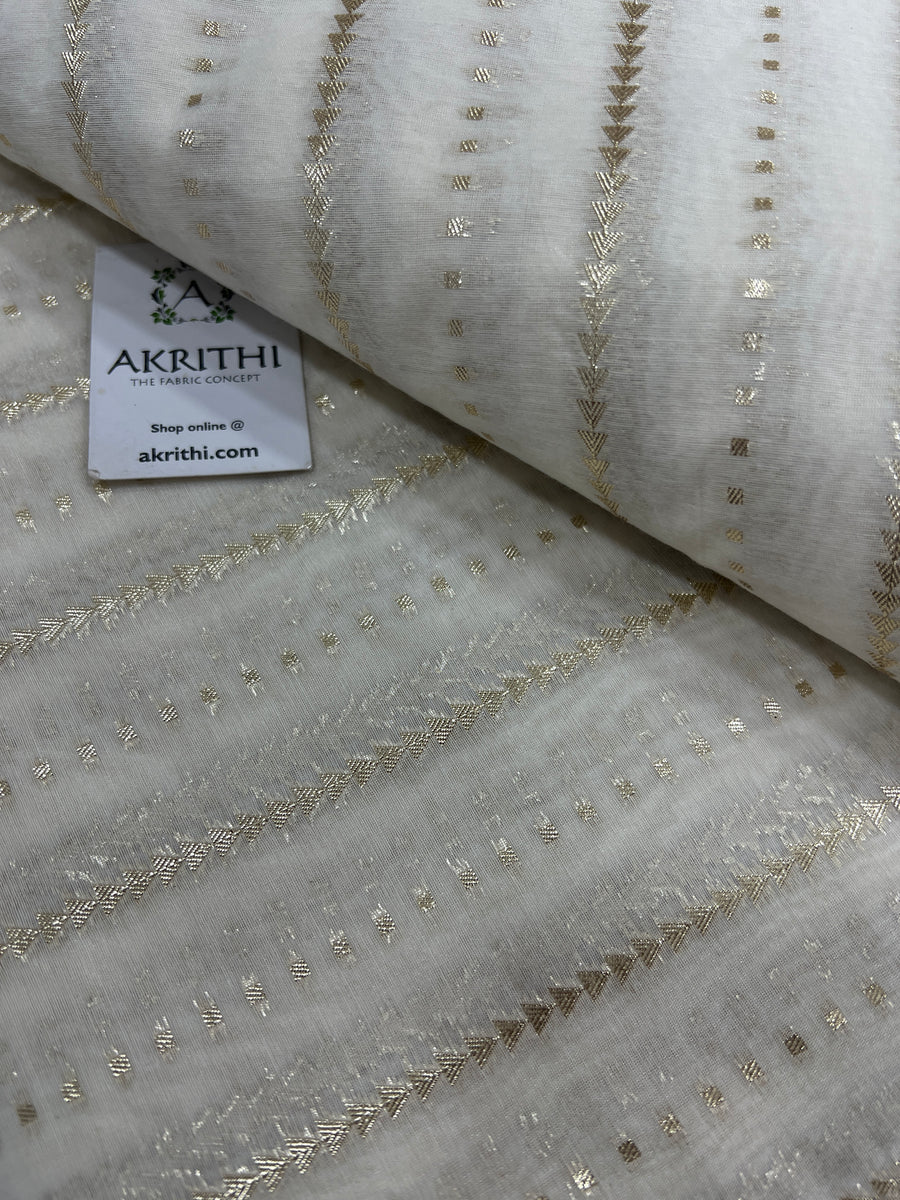 Dyeable banarasi Handloom chanderi lurex fabric