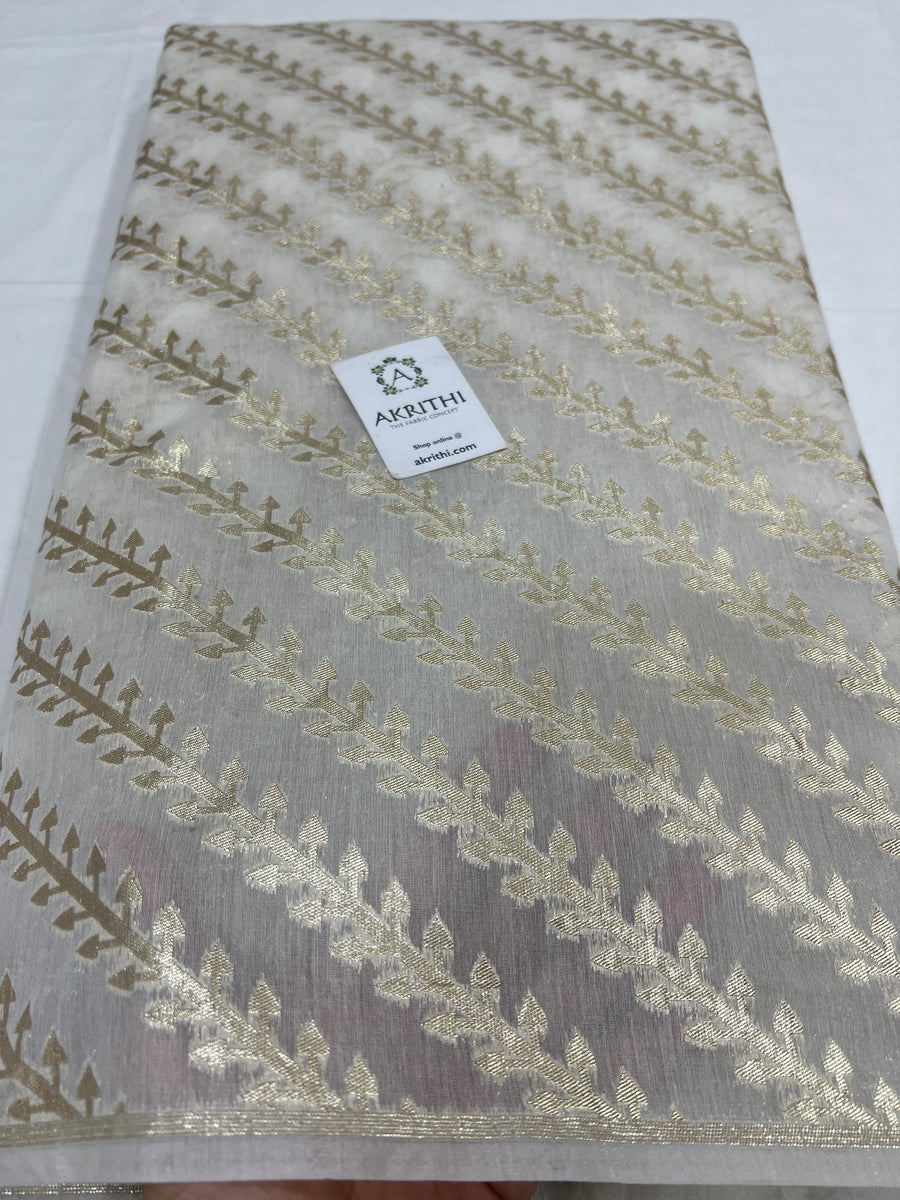 Dyeable banarasi Handloom chanderi lurex fabric