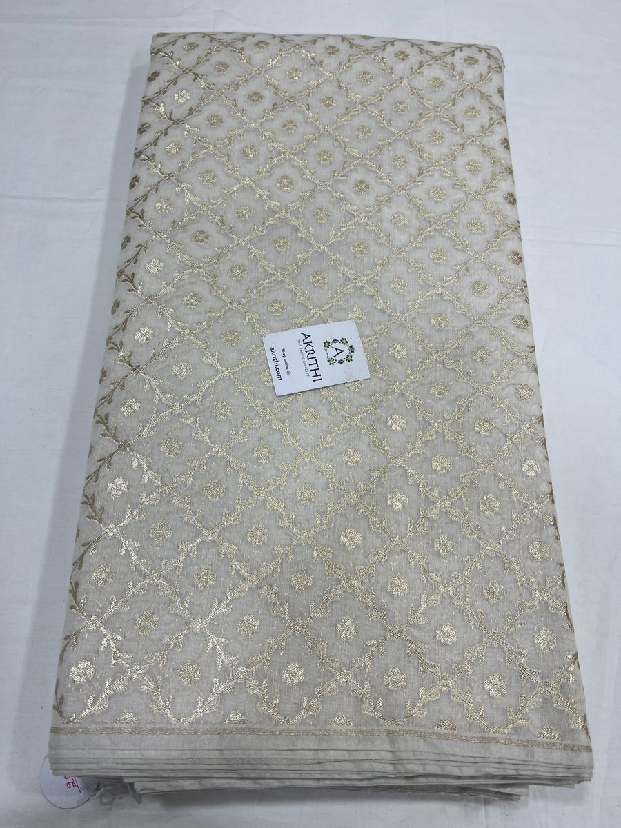 Dyeable banarasi Handloom chanderi lurex fabric