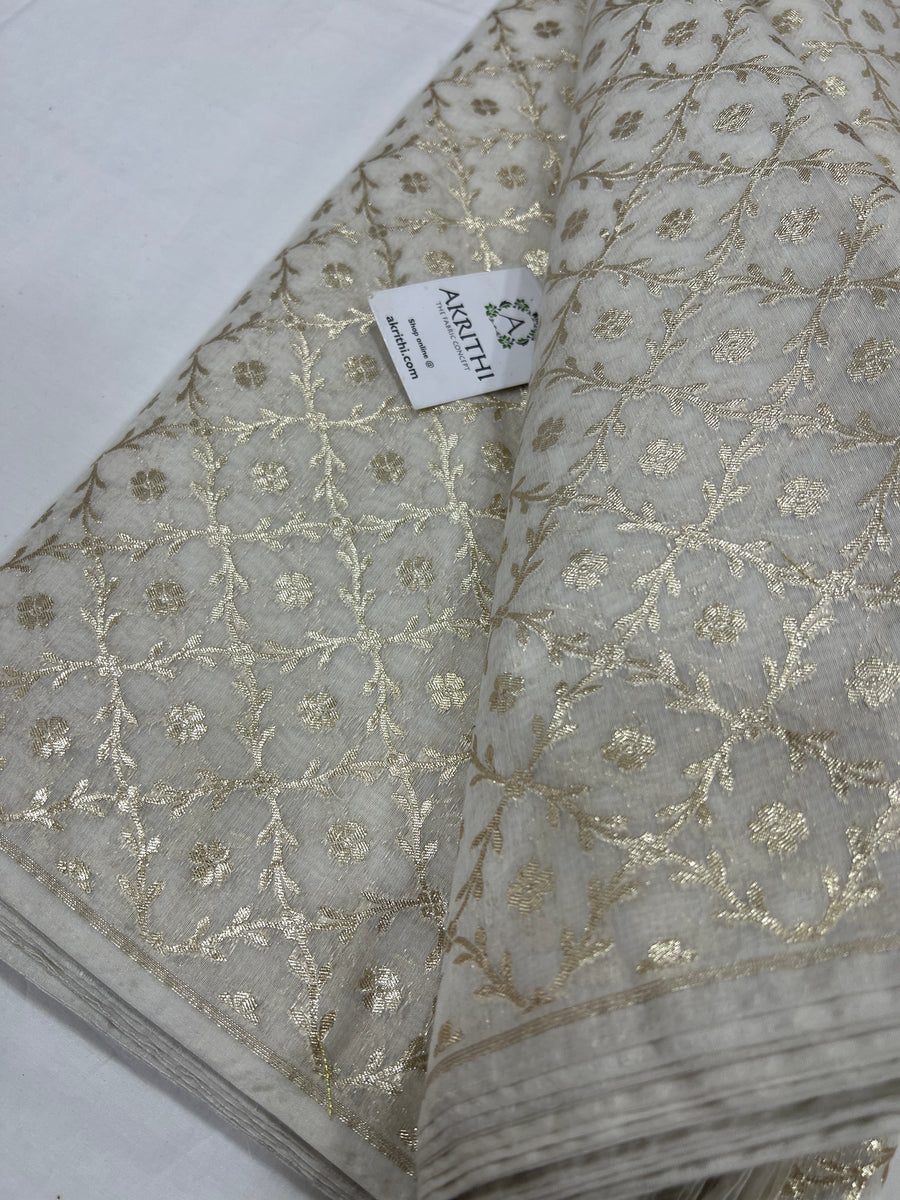 Dyeable banarasi Handloom chanderi lurex fabric