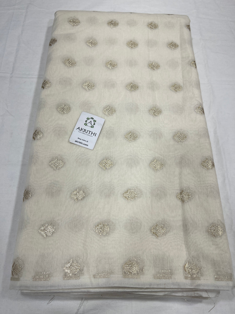 Dyeable banarasi Handloom chanderi lurex fabric