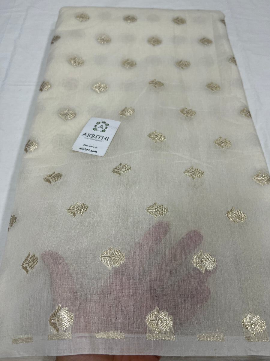 Dyeable banarasi Handloom chanderi lurex fabric