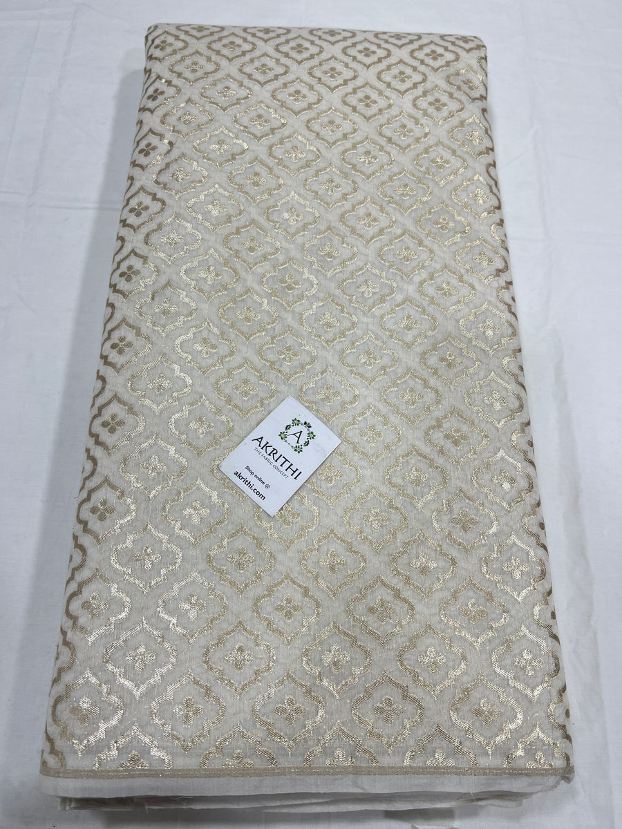 Dyeable banarasi Handloom chanderi lurex fabric