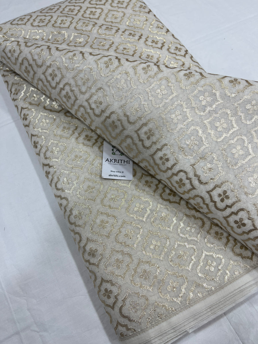 Dyeable banarasi Handloom chanderi lurex fabric