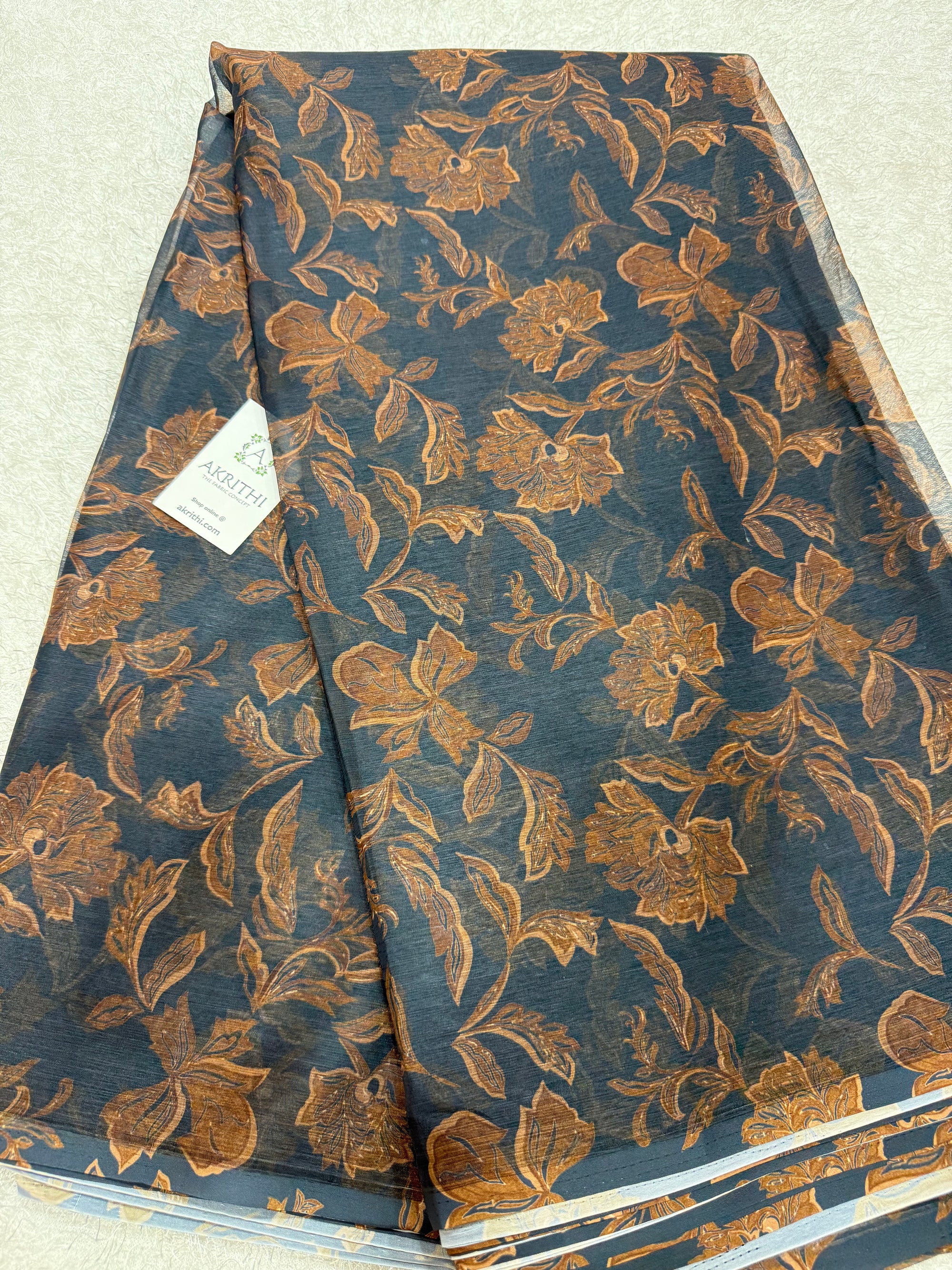 Digital floral printed chiffon fabric