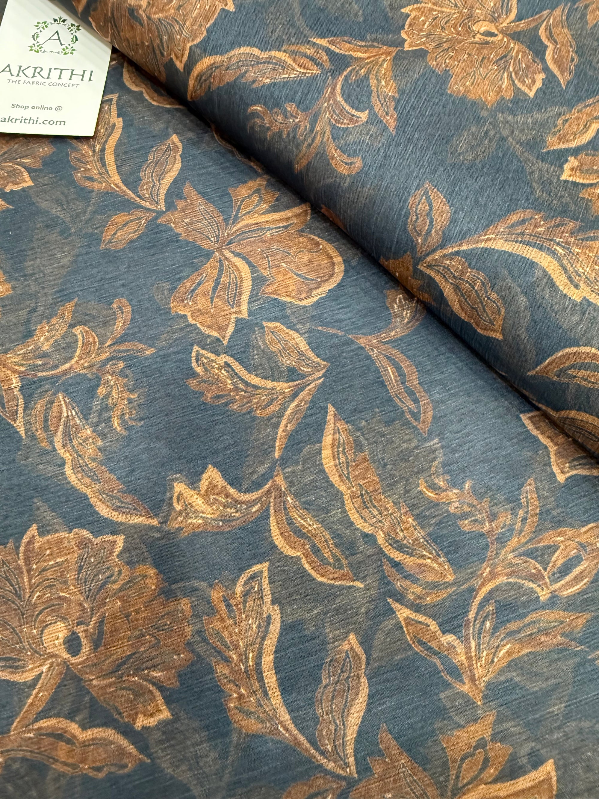 Digital floral printed chiffon fabric