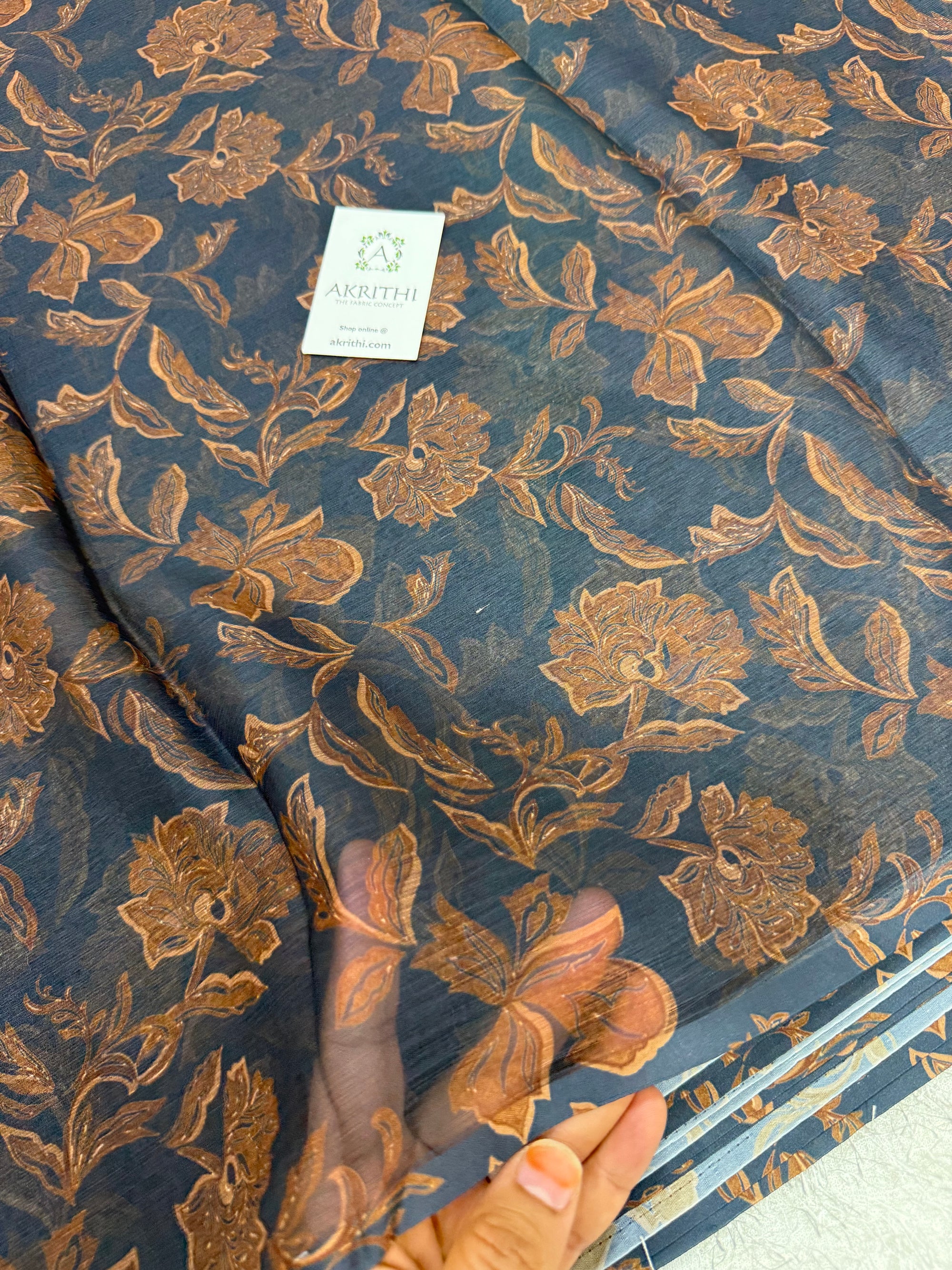 Digital floral printed chiffon fabric