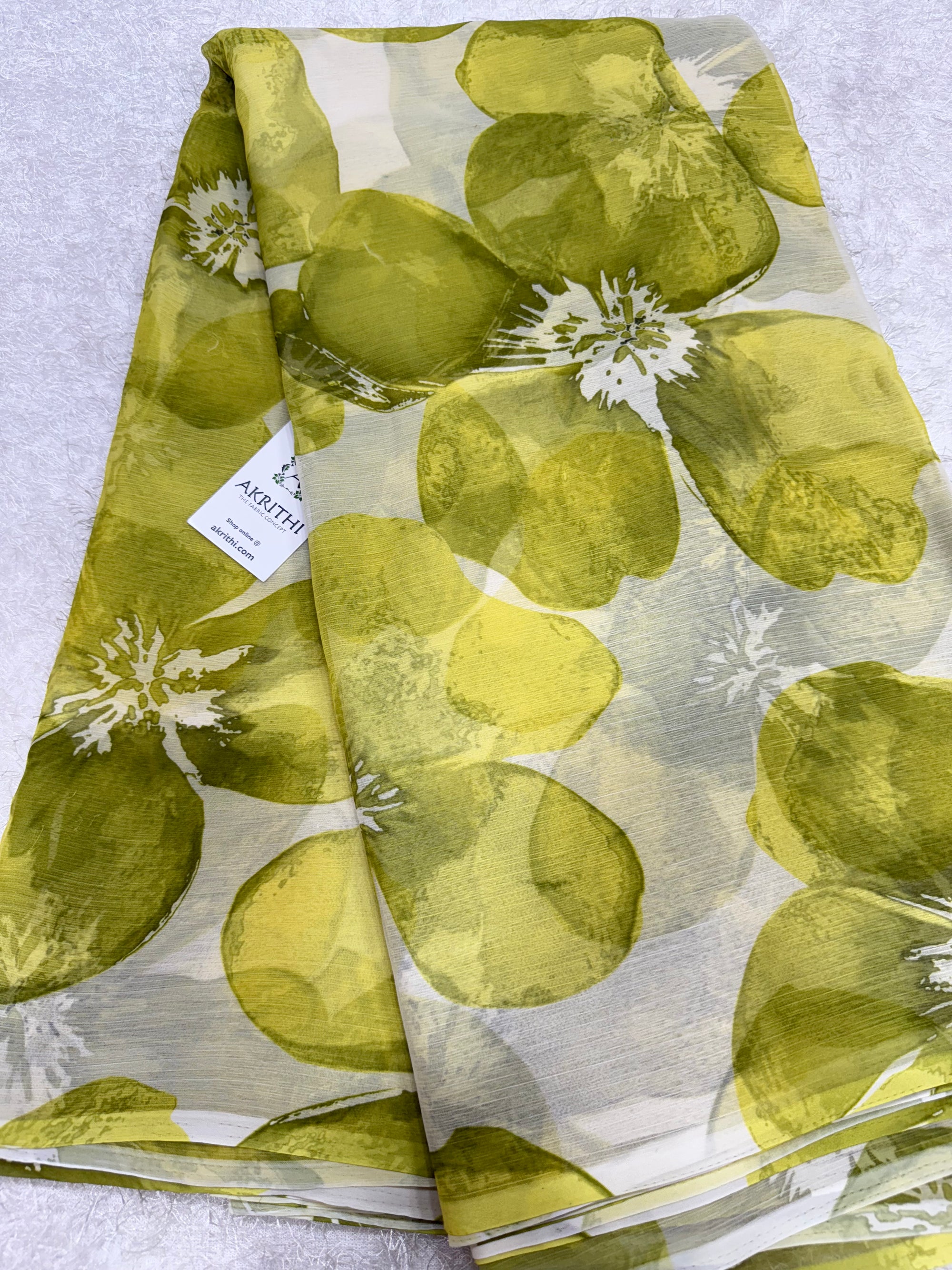 Digital floral printed chiffon fabric