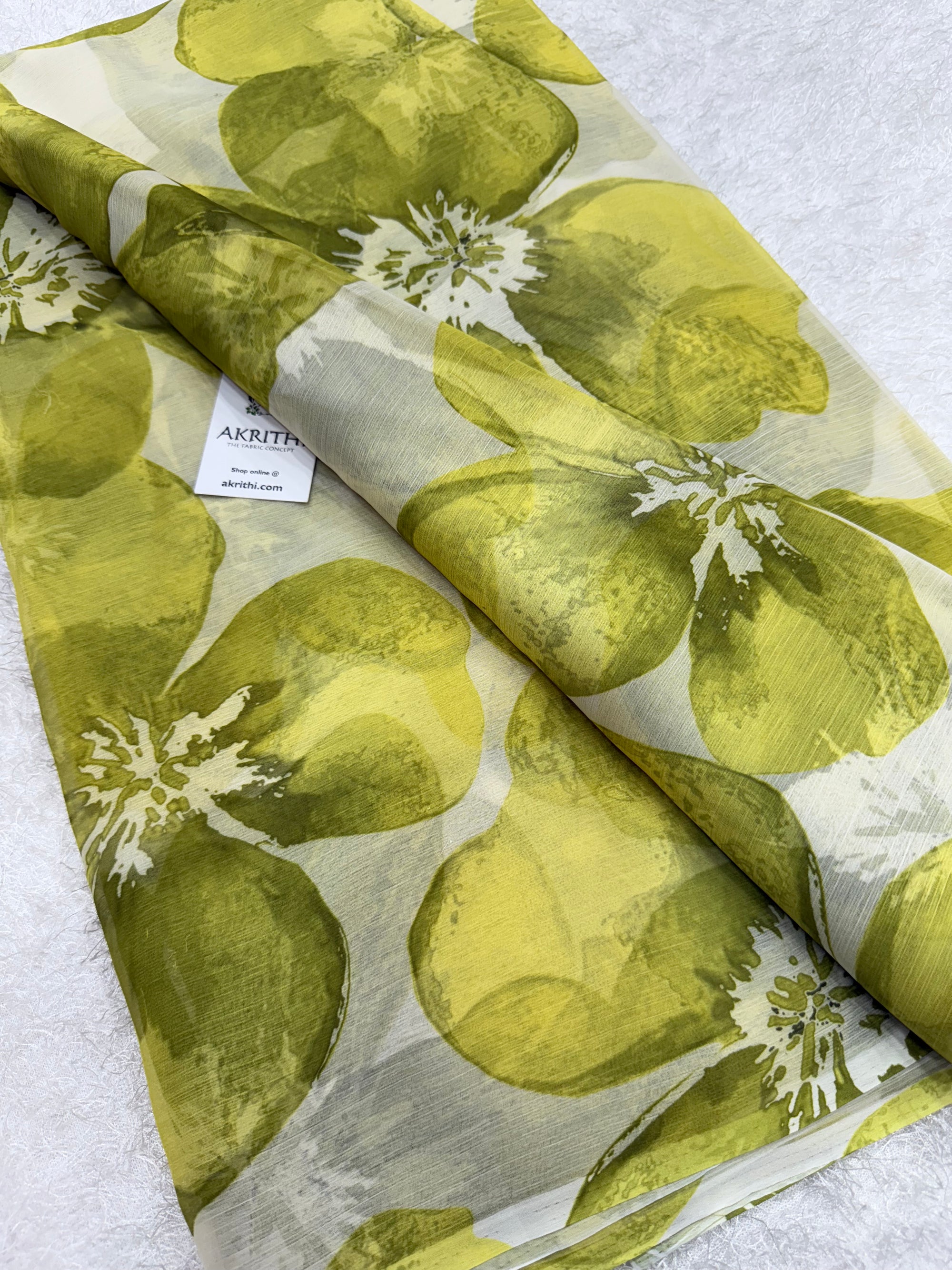 Digital floral printed chiffon fabric