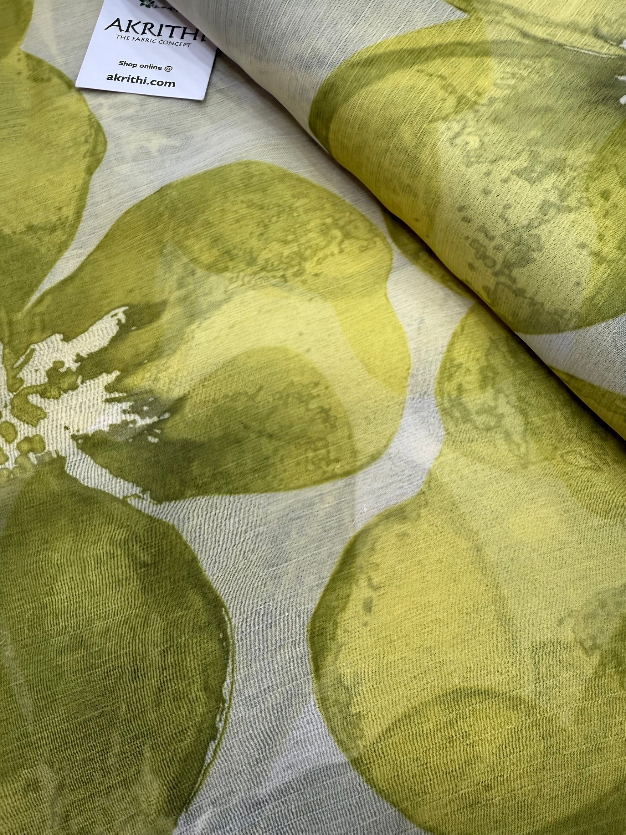 Digital floral printed chiffon fabric