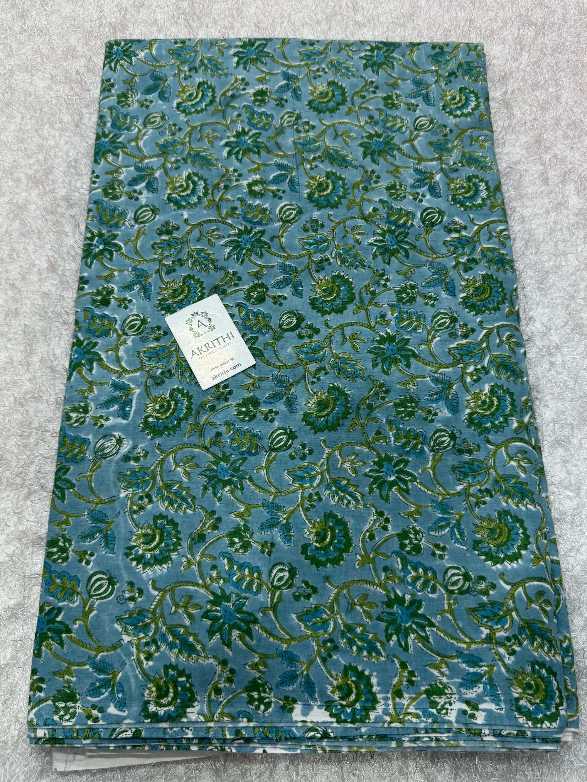 Hand block pure cotton fabric