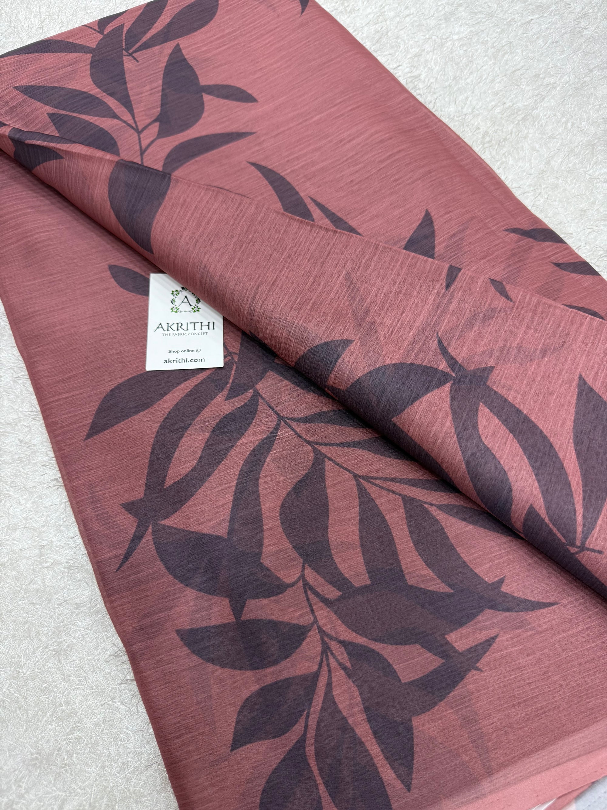 Digital floral printed chiffon fabric