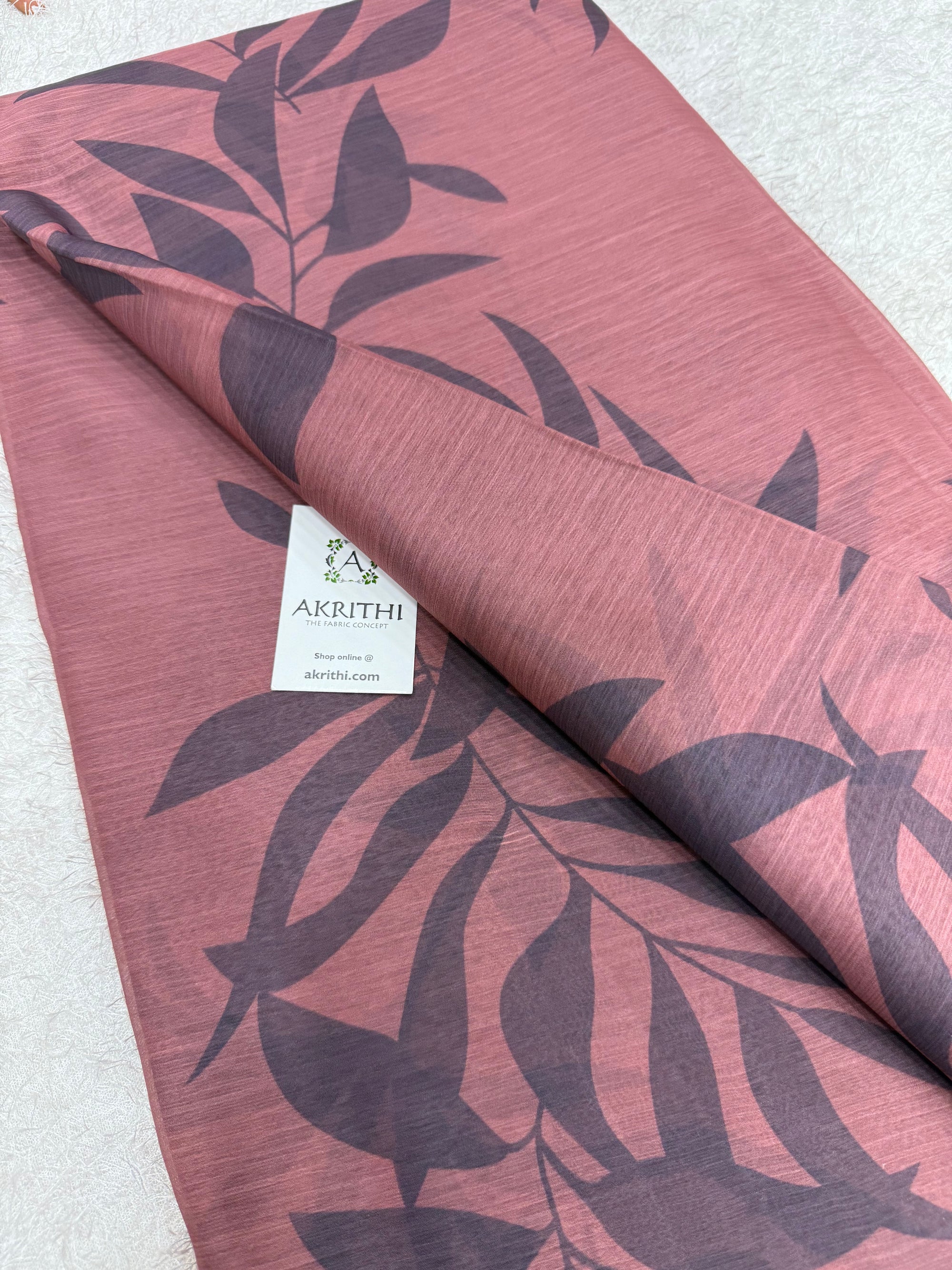 Digital floral printed chiffon fabric