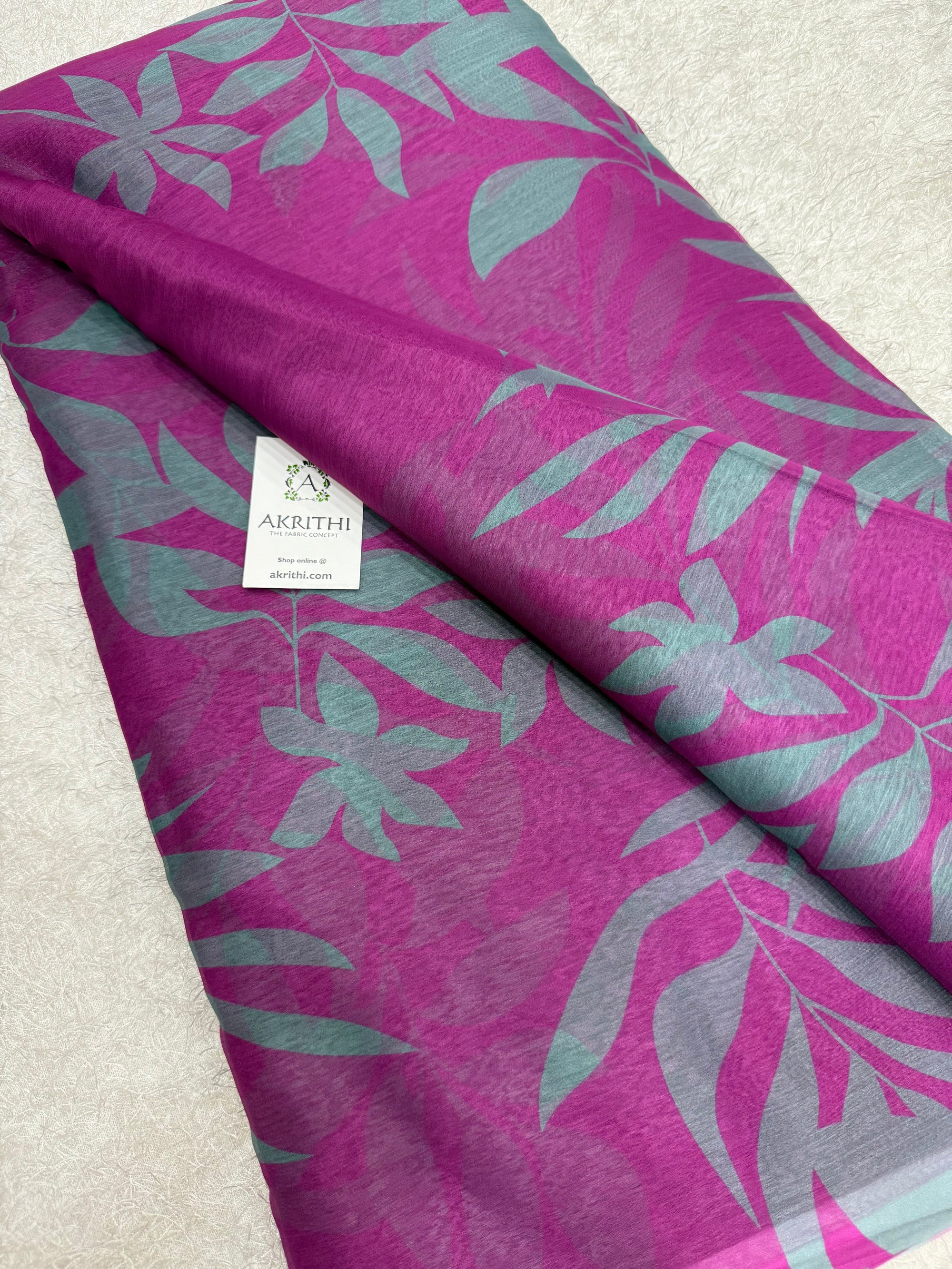 Digital floral printed chiffon fabric