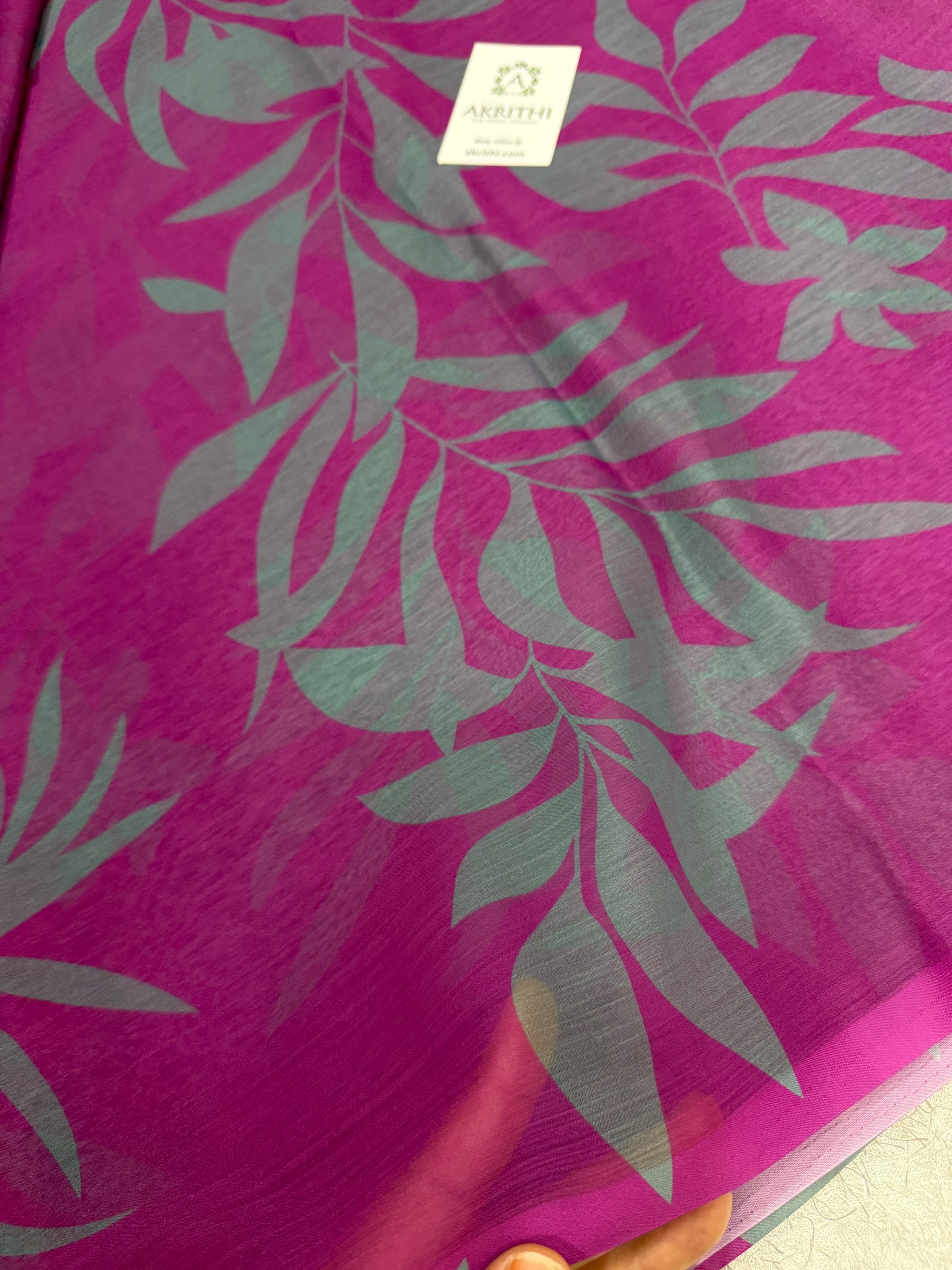 Digital floral printed chiffon fabric