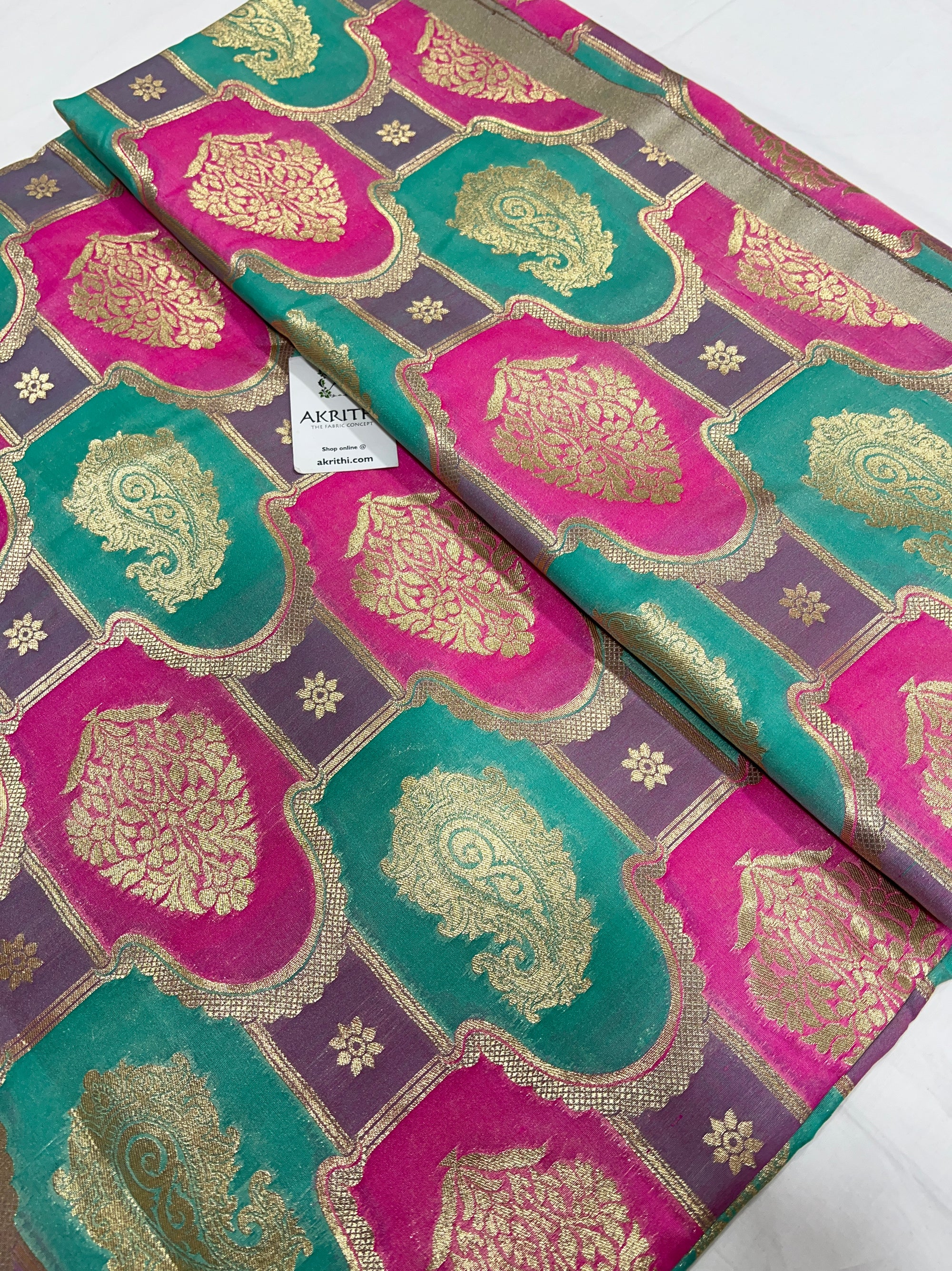 Pure Banarasi brocade fabric