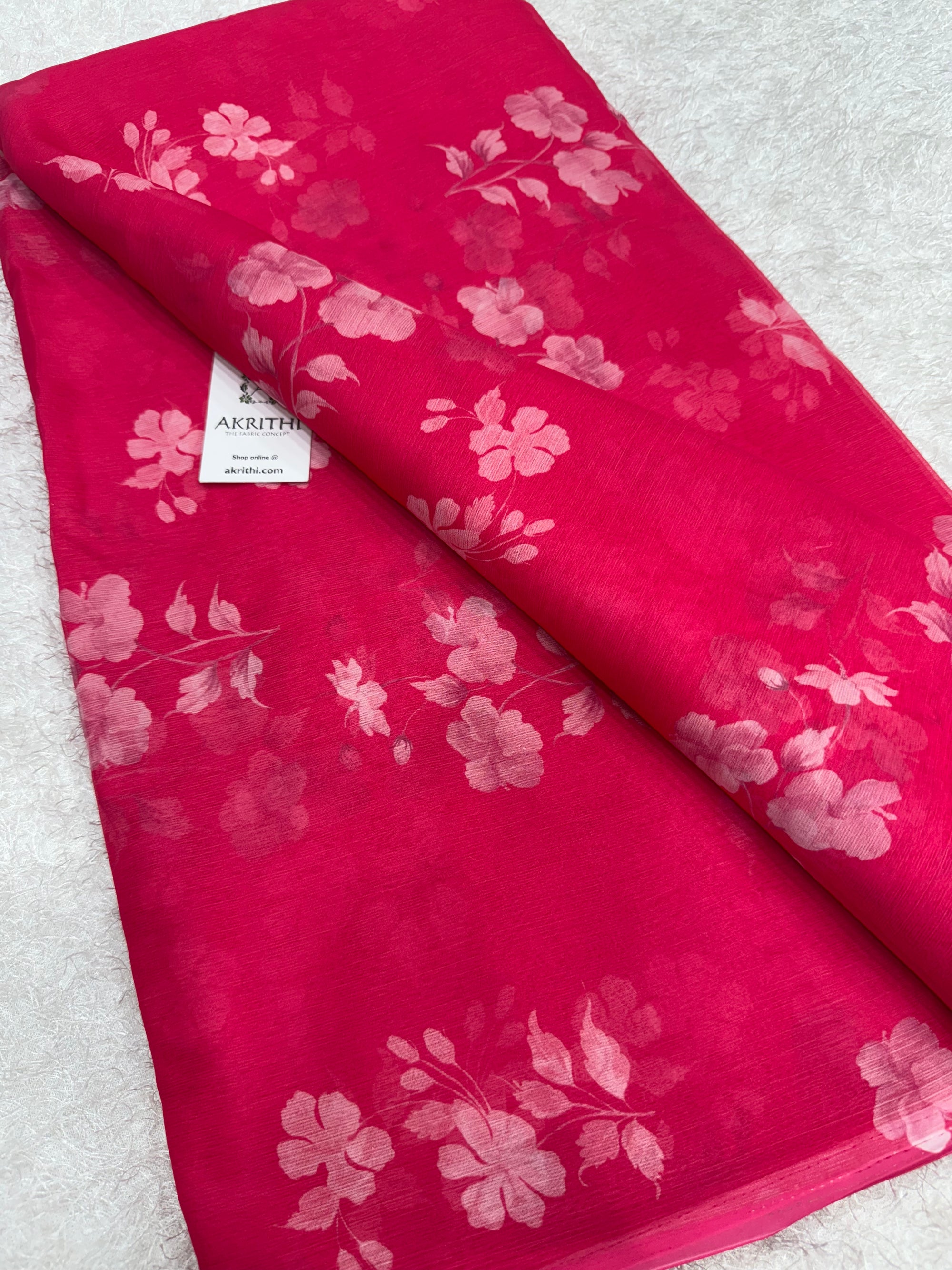 Digital floral printed chiffon fabric