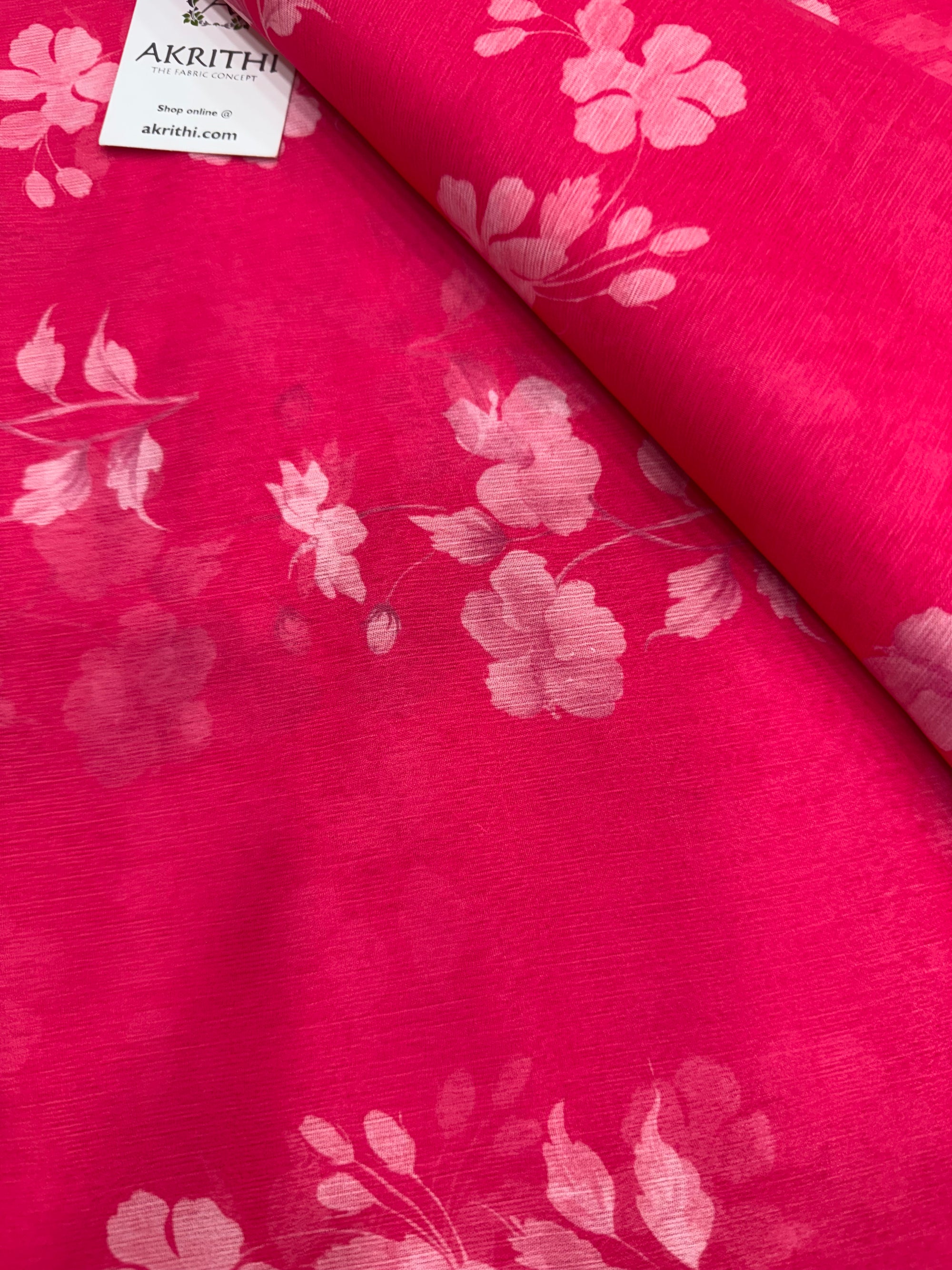 Digital floral printed chiffon fabric