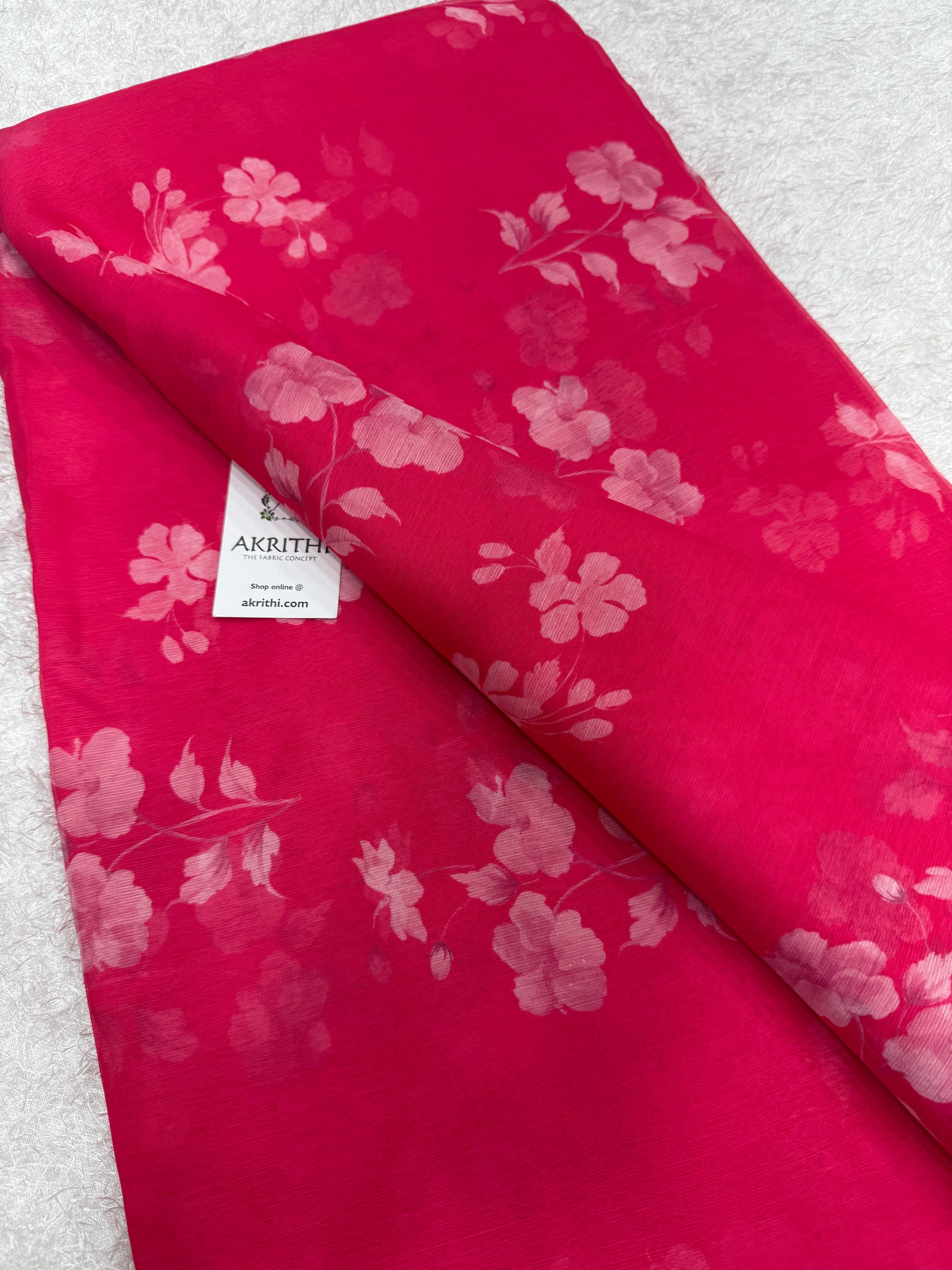 Digital floral printed chiffon fabric
