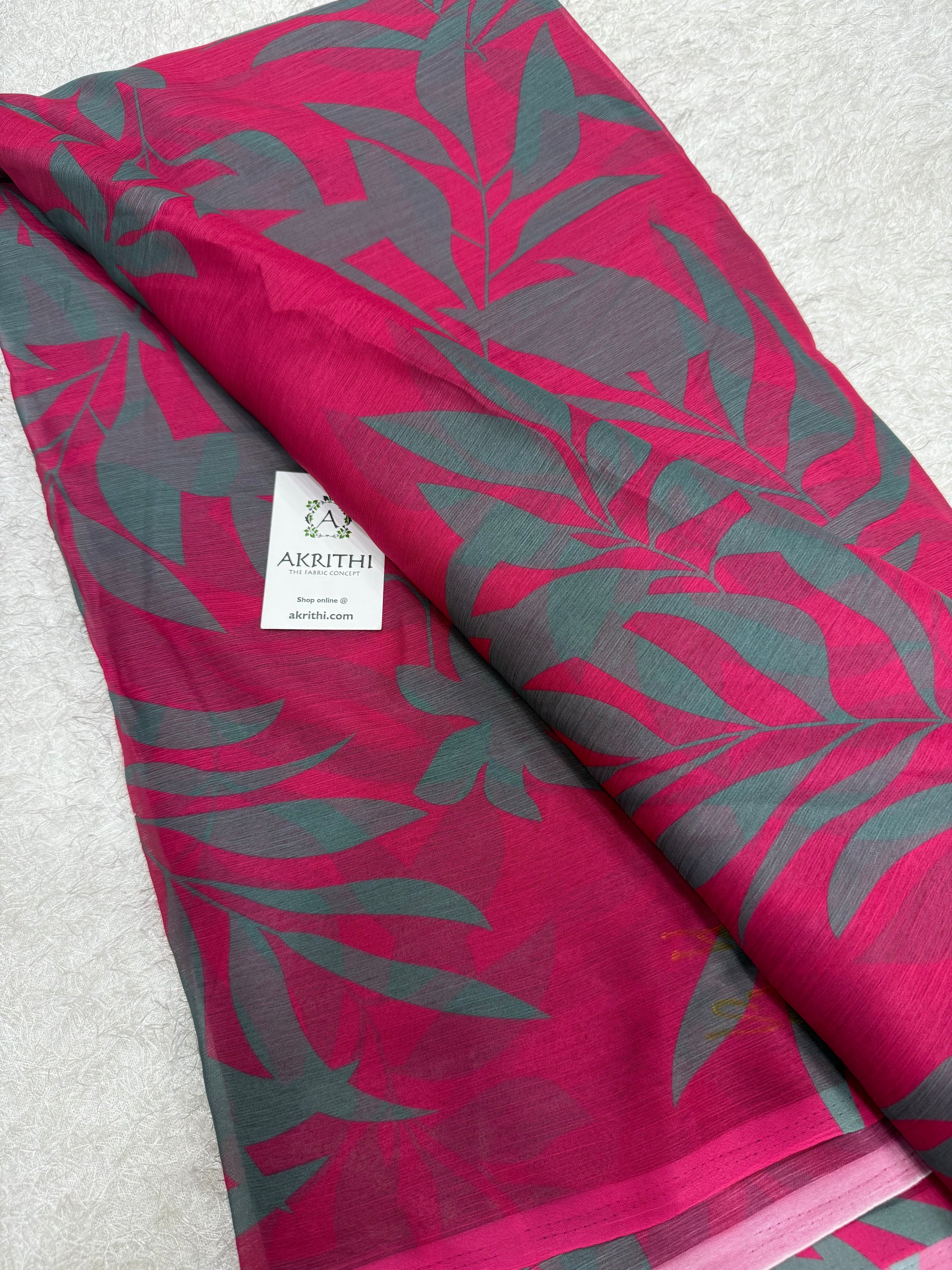 Digital floral printed chiffon fabric