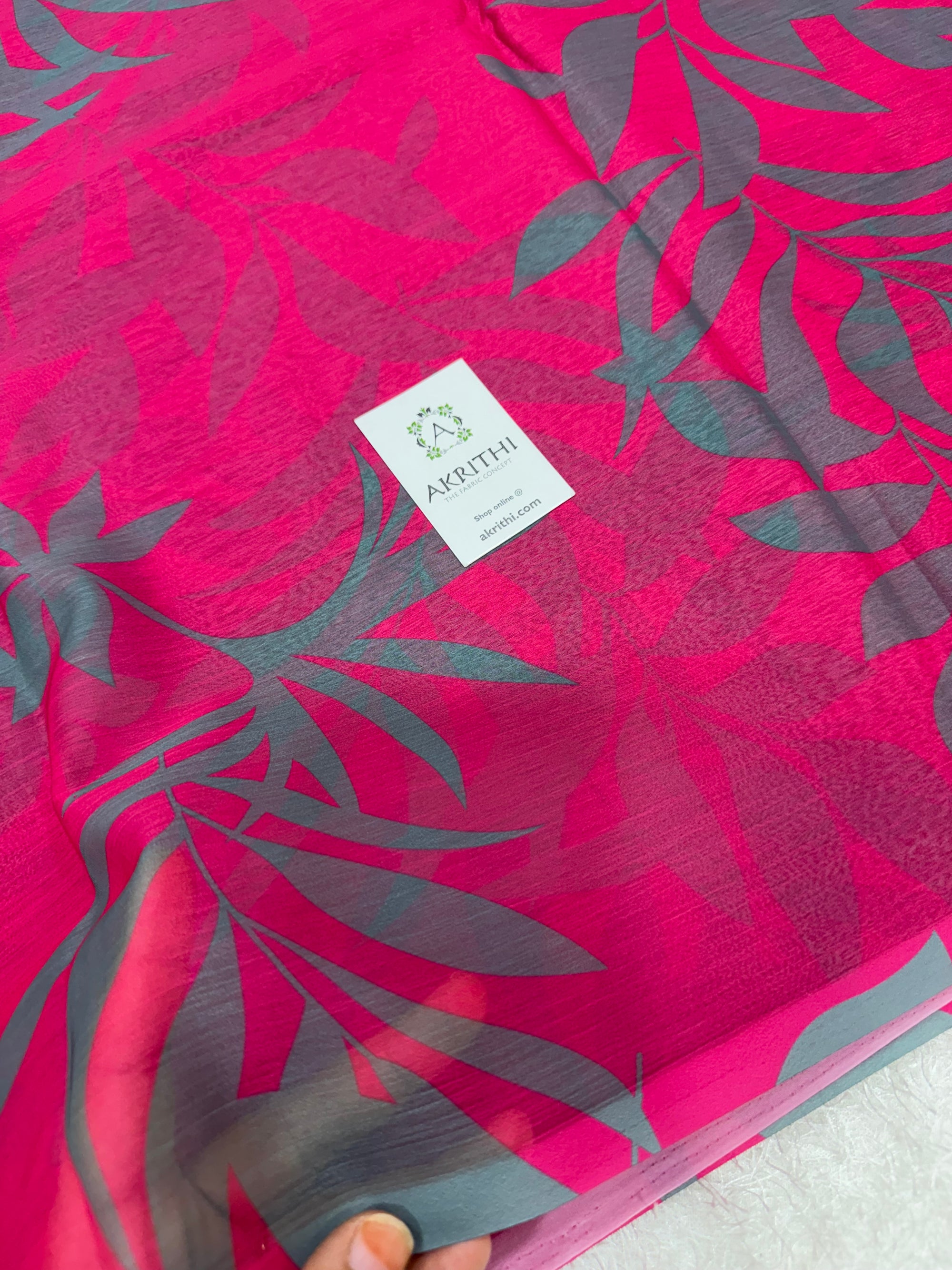 Digital floral printed chiffon fabric