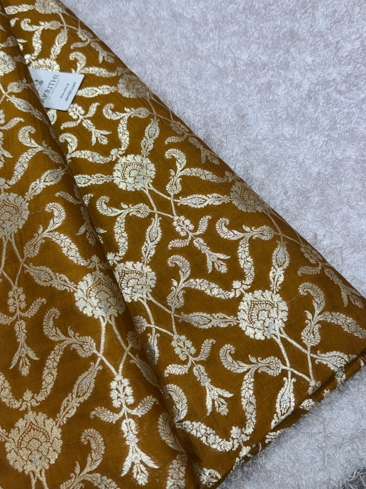 Banarasi meenakari pure chiniya silk fabric