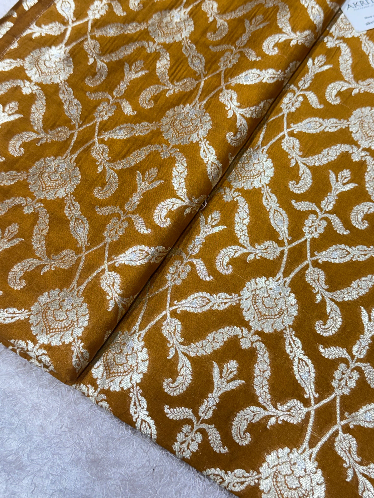 Banarasi meenakari pure chiniya silk fabric