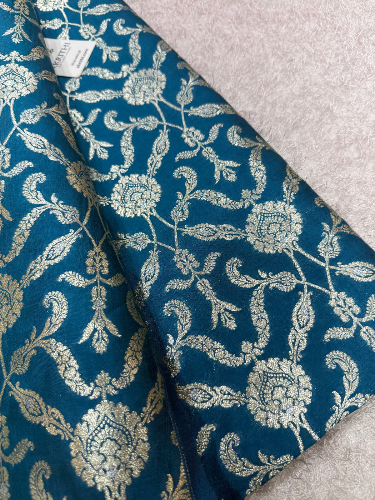 Banarasi meenakari pure chiniya silk fabric