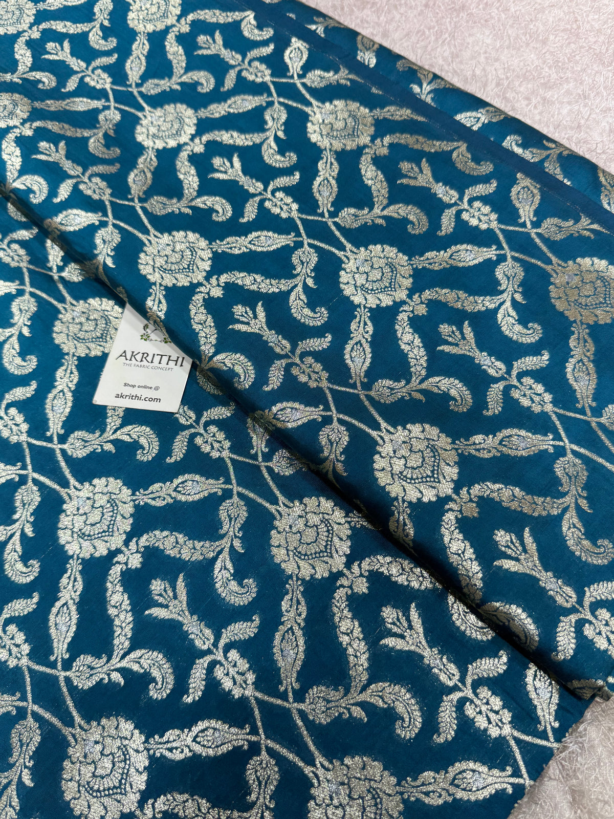 Banarasi meenakari pure chiniya silk fabric