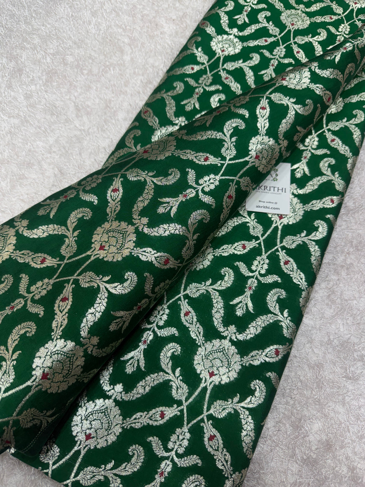 Banarasi meenakari pure chiniya silk fabric