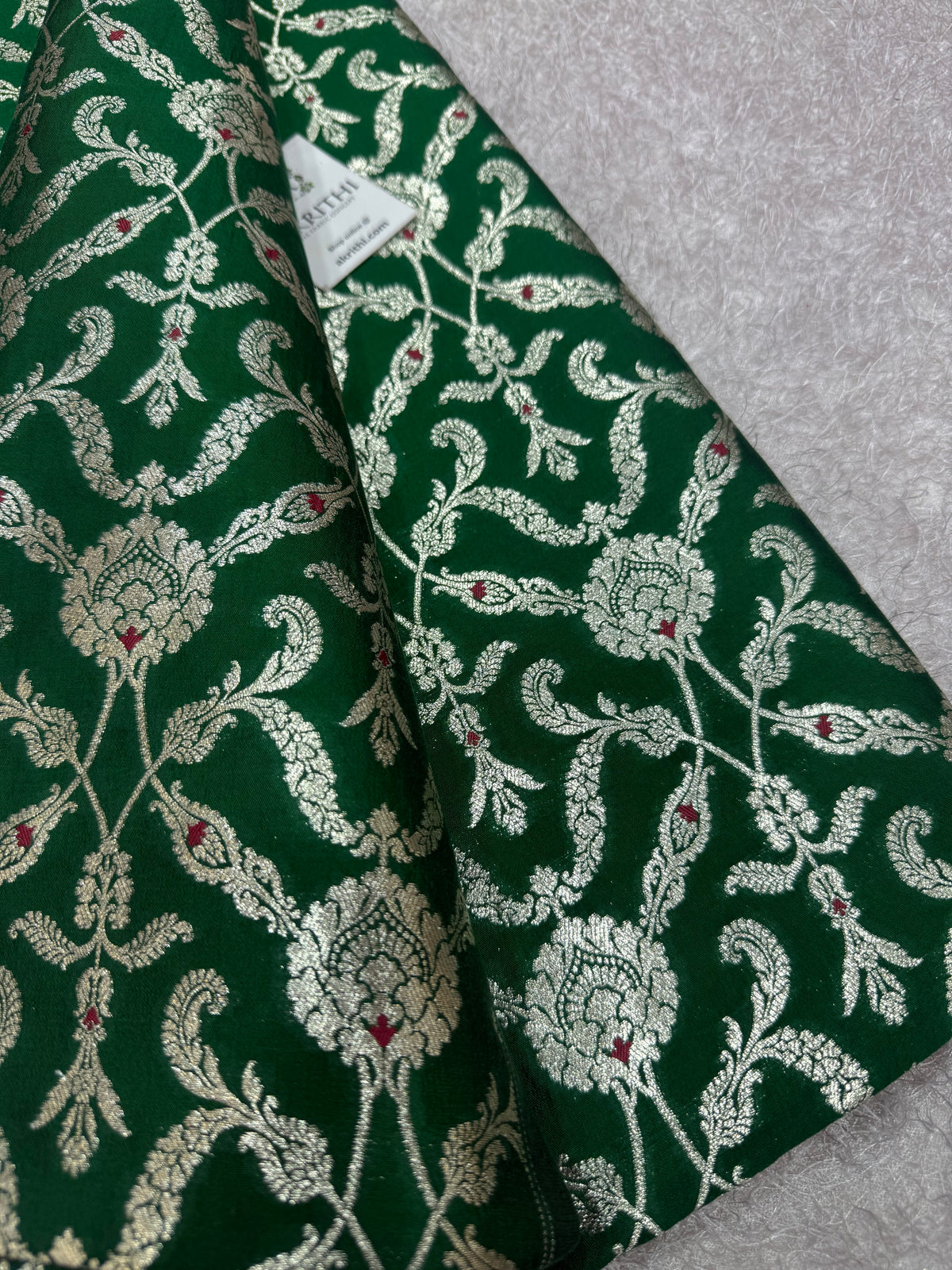 Banarasi meenakari pure chiniya silk fabric