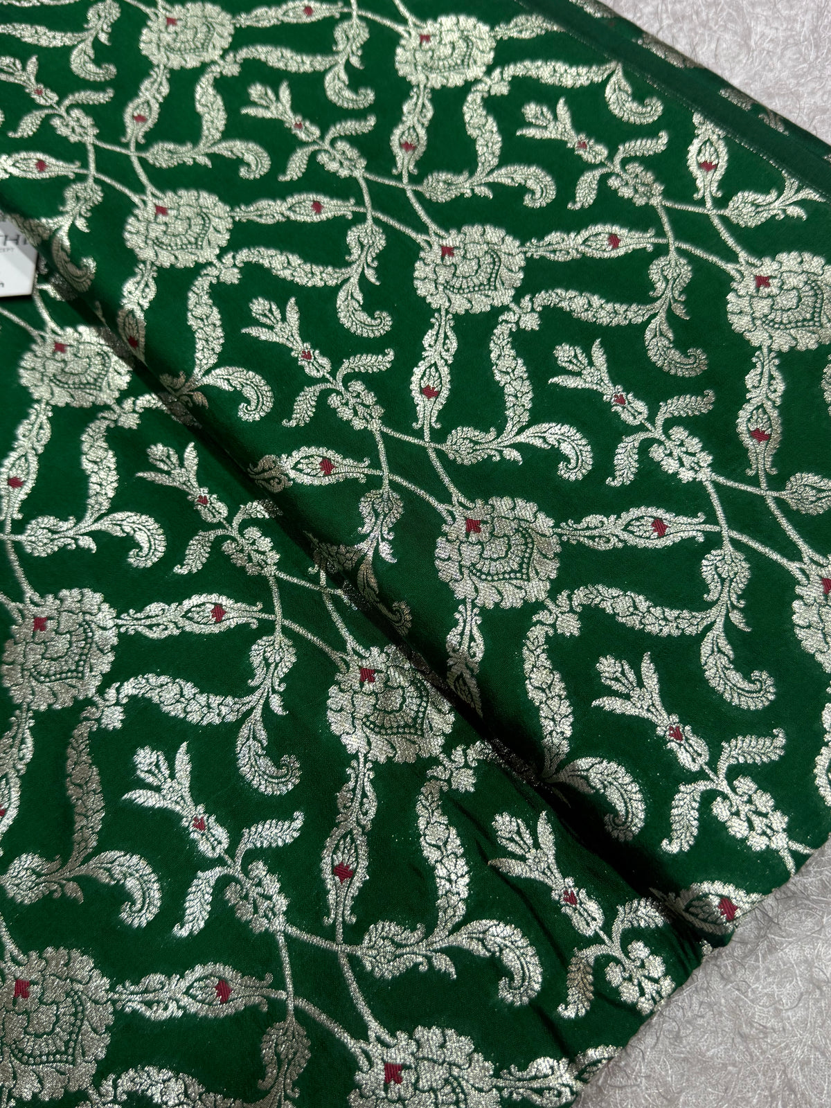 Banarasi meenakari pure chiniya silk fabric