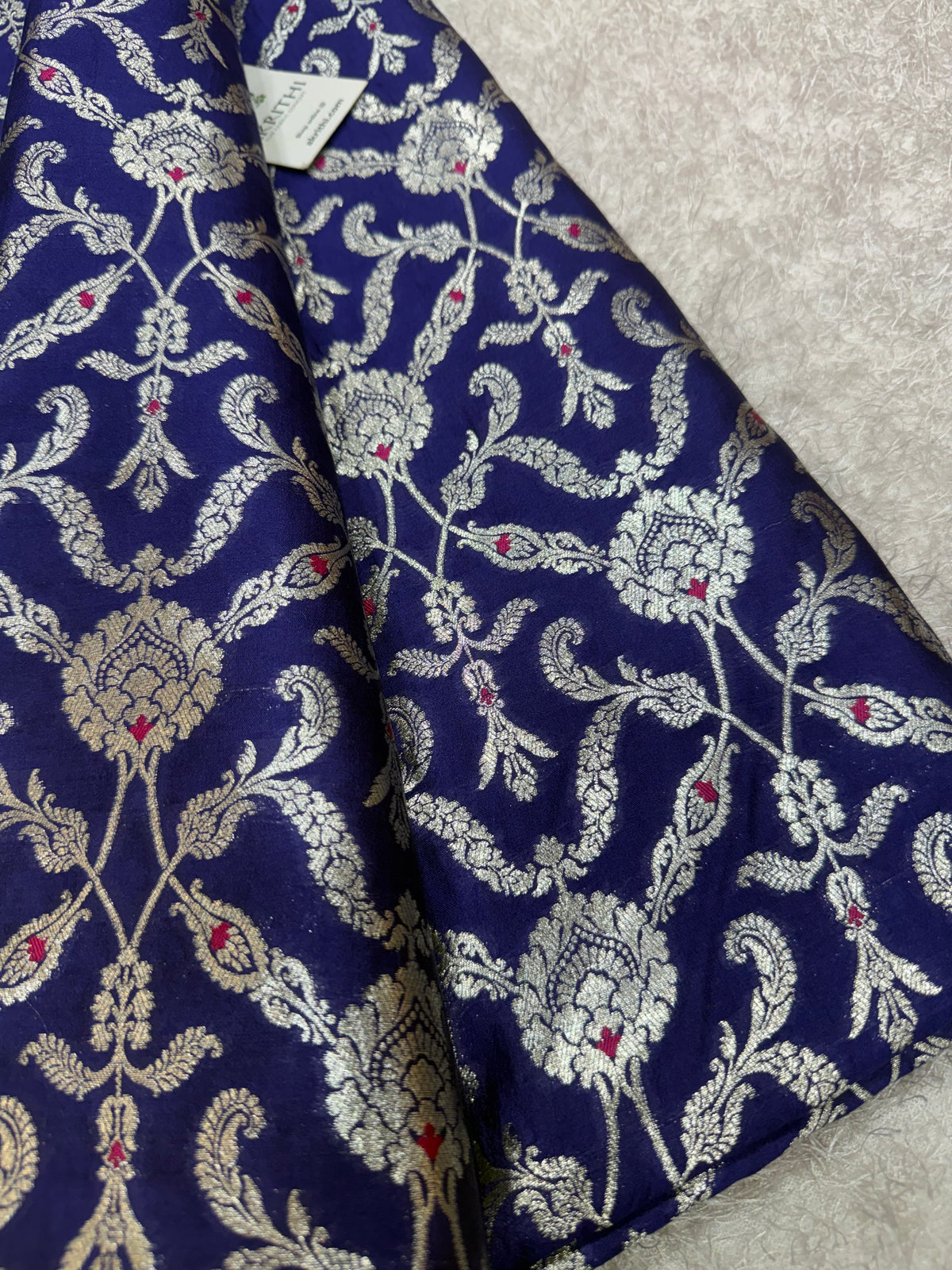 Banarasi meenakari pure chiniya silk fabric