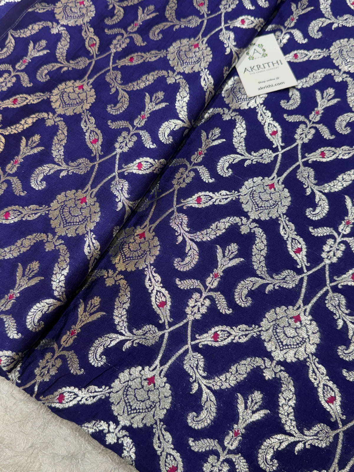 Banarasi meenakari pure chiniya silk fabric