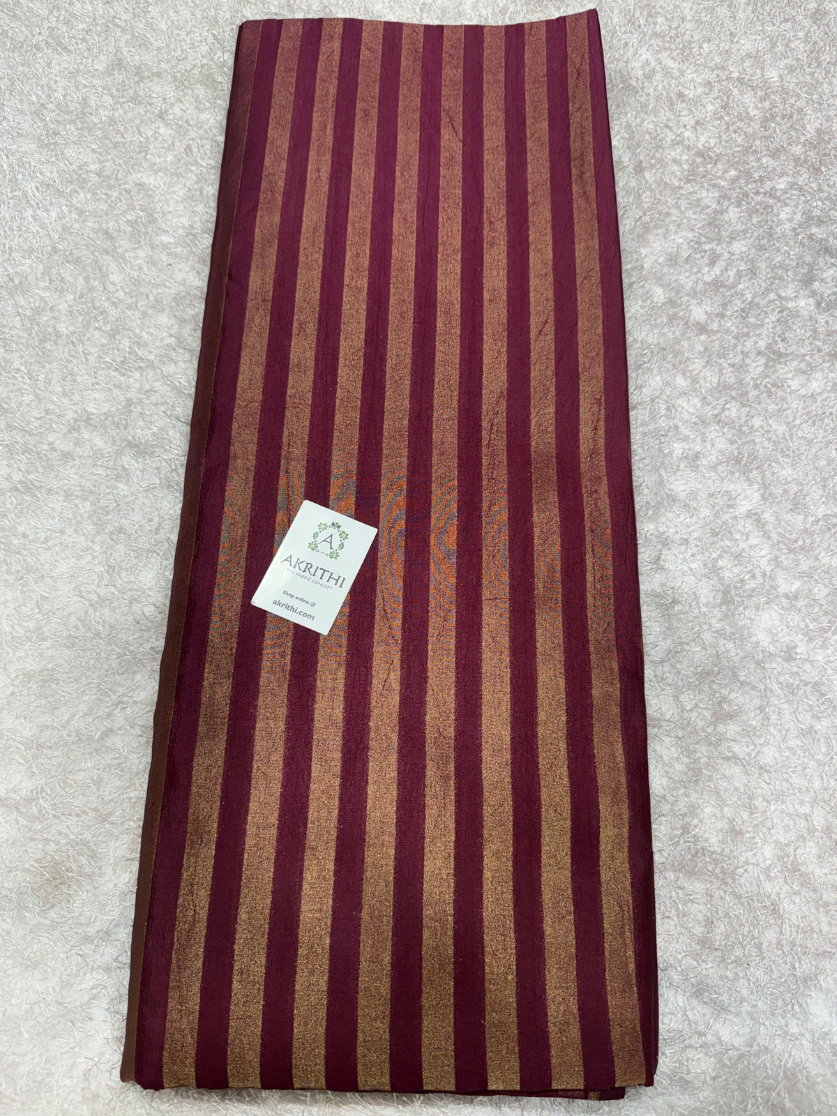 Banarasi pure dupion silk zari stripe fabric