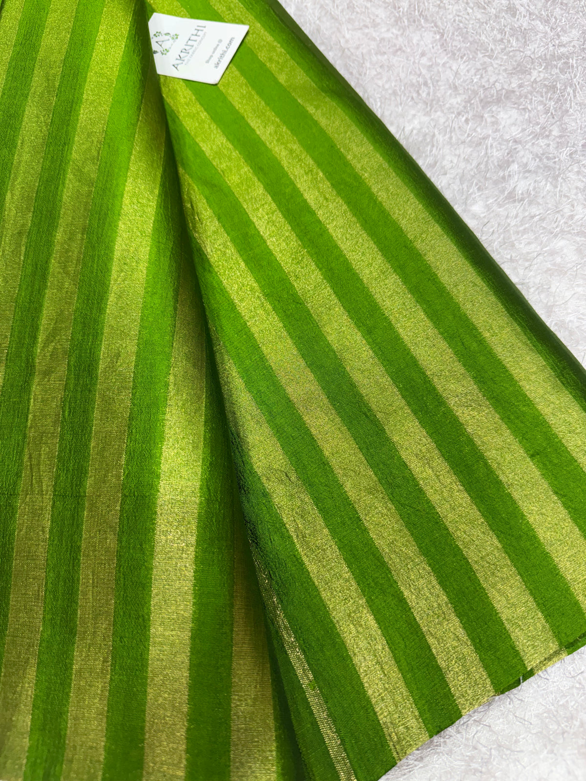 Banarasi pure dupion silk zari stripe fabric
