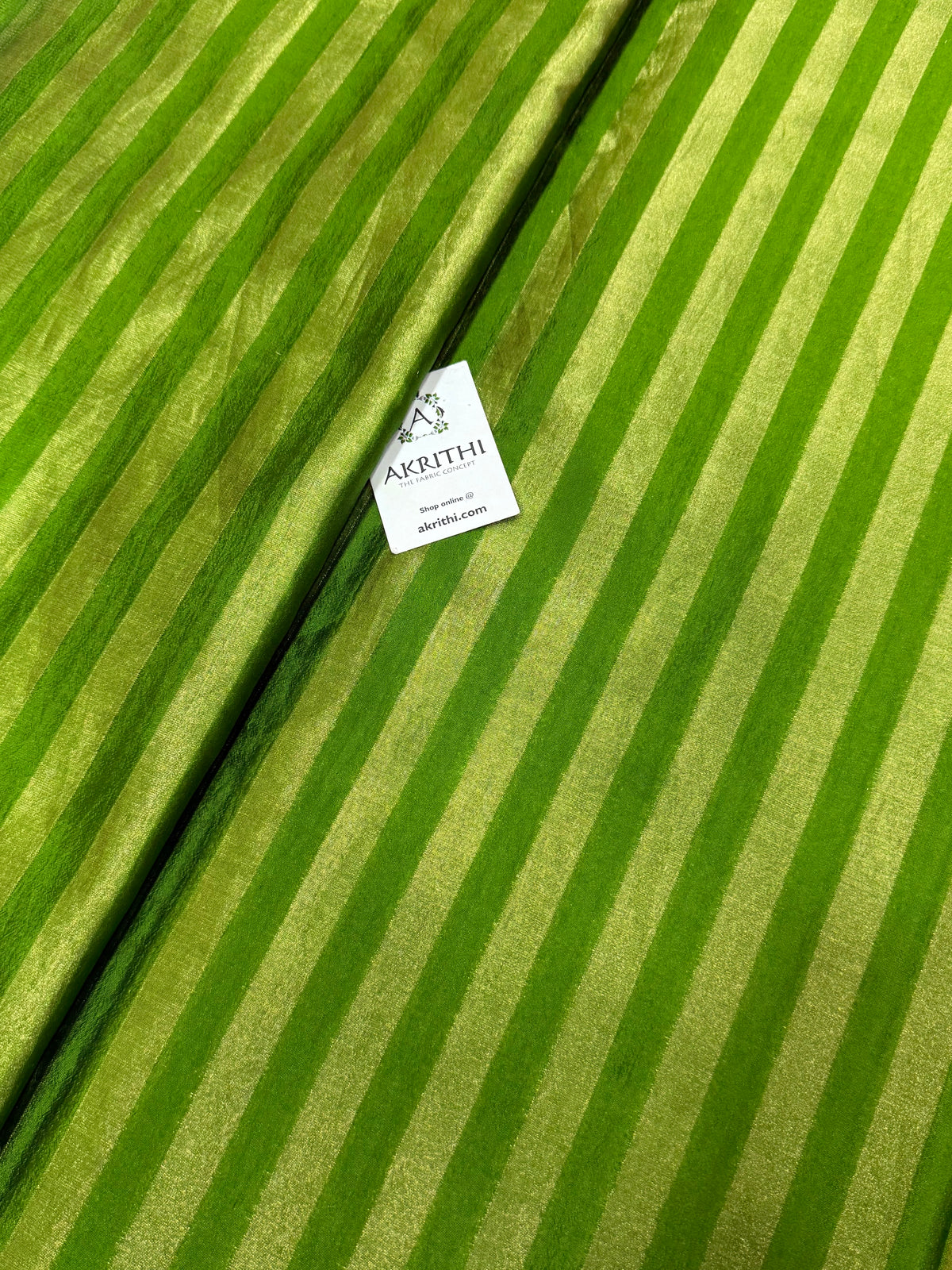 Banarasi pure dupion silk zari stripe fabric